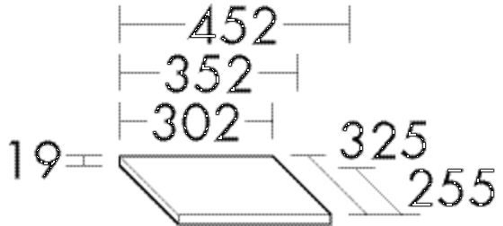 Burgbad Abdeckplatte APDH030 Sys30 325x302x19 PG2