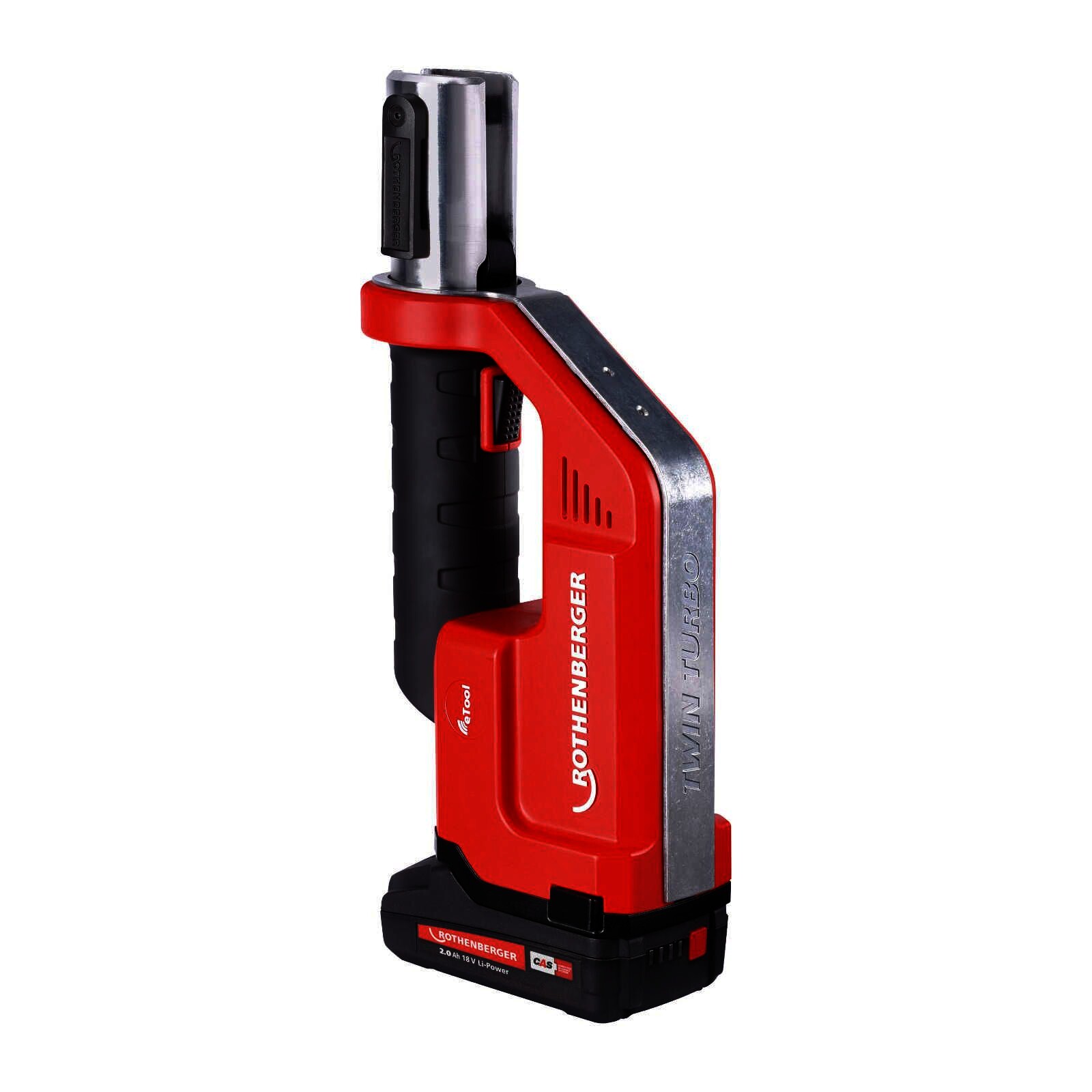 Rothenberger ROMAX Compact TT elektrohydraulische Fitting - Pressmaschine Set mit Pressbacken TH16-20-26, 1x2Ah
