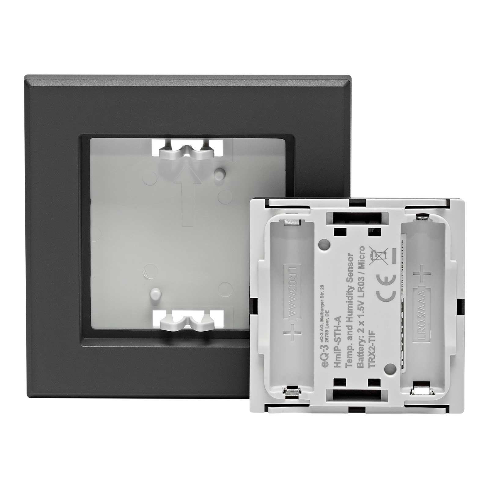 Homematic IP Smart Home Temperatur- und Luftfeuchtigkeitssensor innen HmIP-STH-A anthrazit