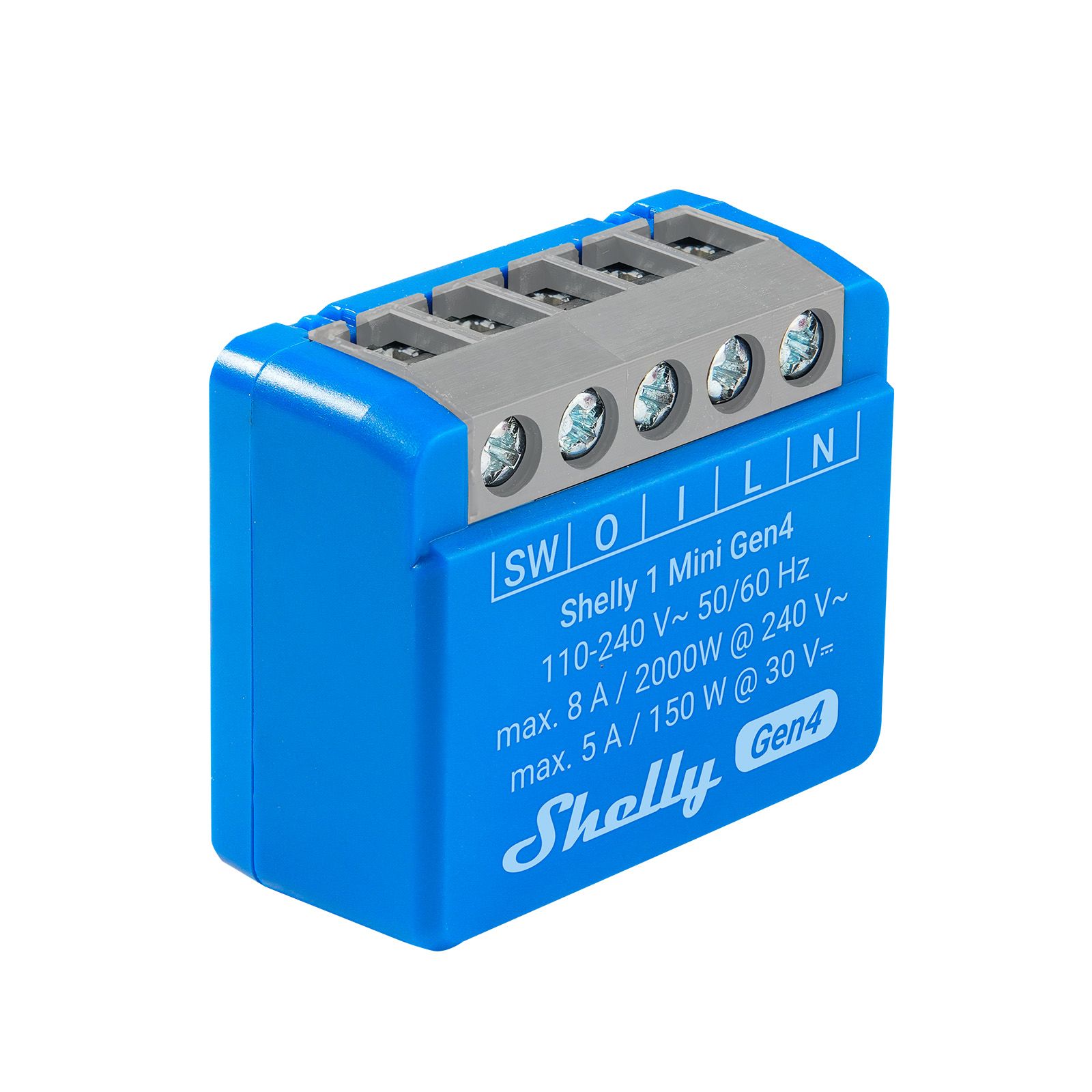 Shelly 1 Mini Gen4 1-Kanal-Relais WLAN-gesteuerter Smart-Schalter max. 8A, WLAN, Matter, Zigbee, BT, unterputz