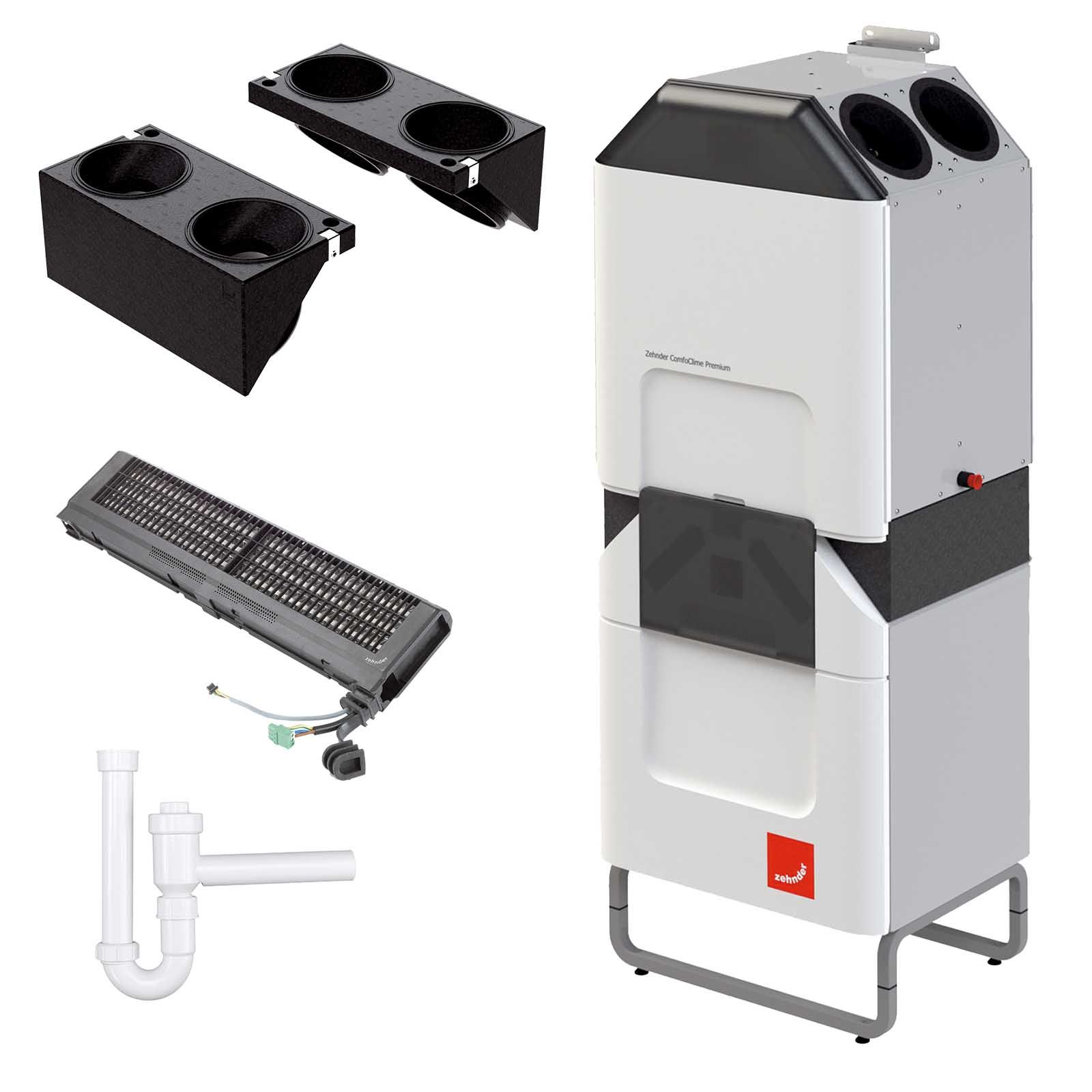 Zehnder ComfoClime Cool Basis-Paket 24 mit Lüftungsgerät ComfoAir Q350 TR