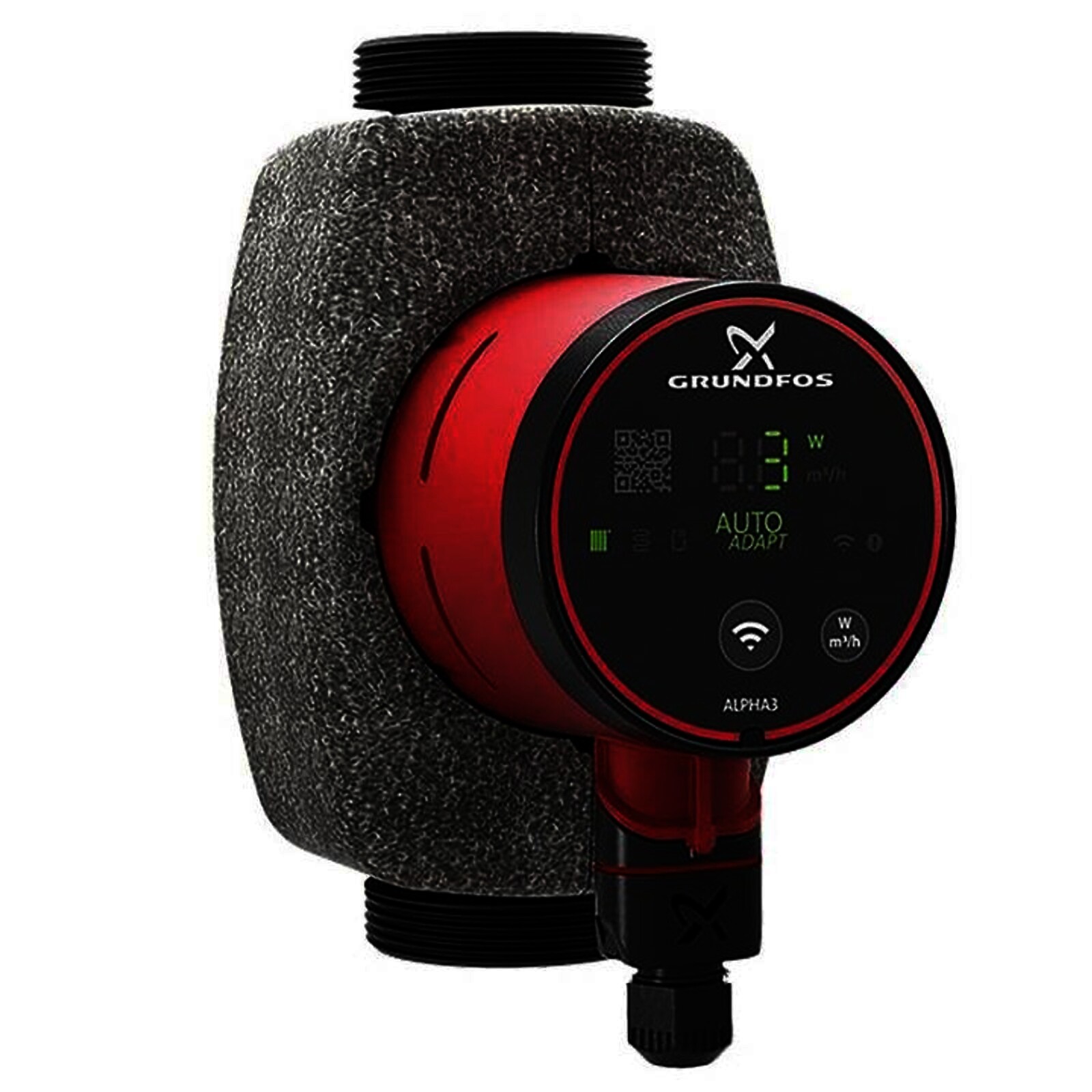 Grundfos Alpha3 32-60 180 mm Hocheffizienz-Umwälzpumpe inkl. Wärmedämmschale