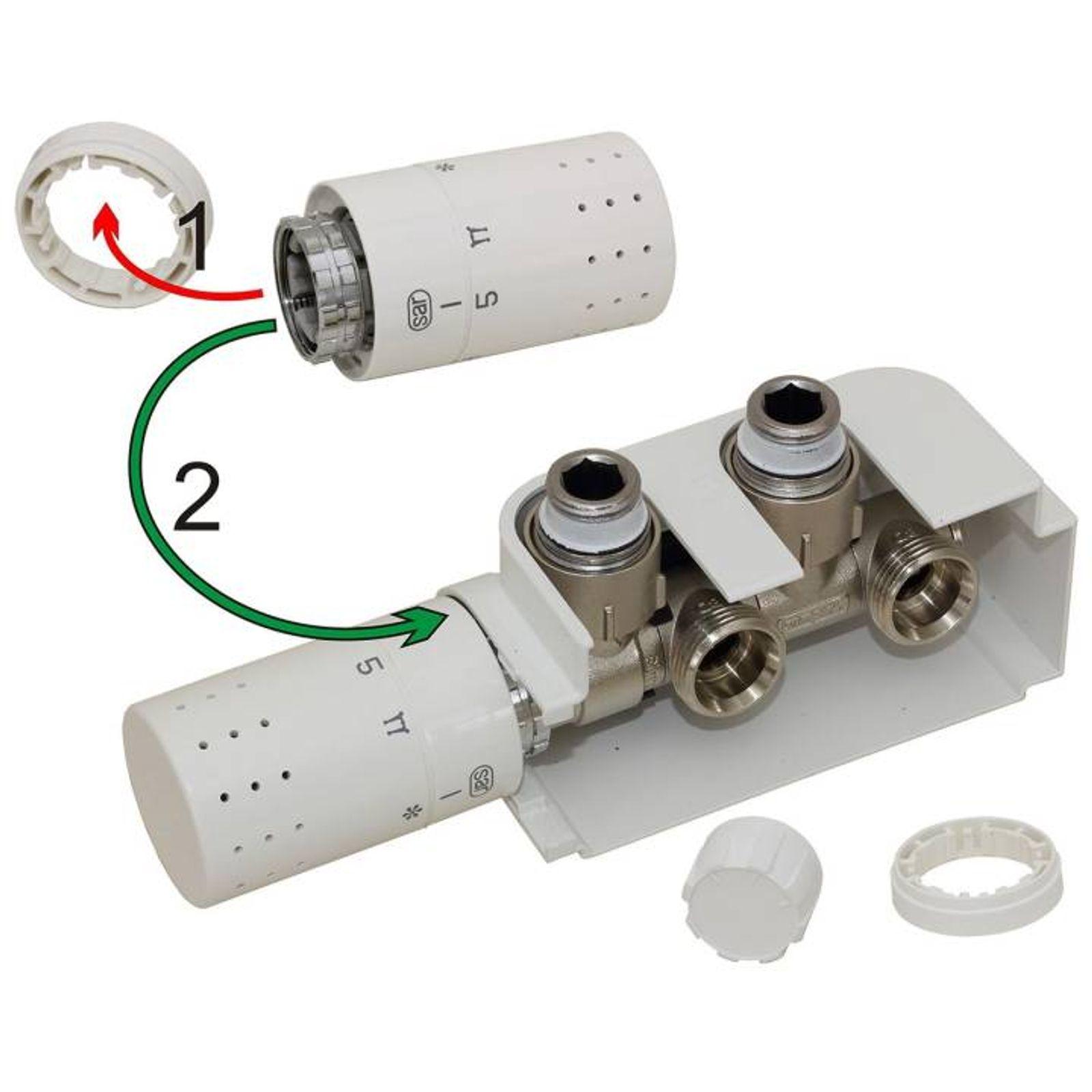 Simplex Design Anschlussarmatur / Multiblock-Set - Anschluss rechts