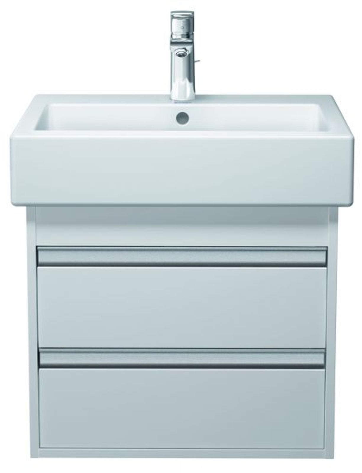 Waschtisch Vero 600 mm mit ÜL, mit HLB, 1 HL, weiß