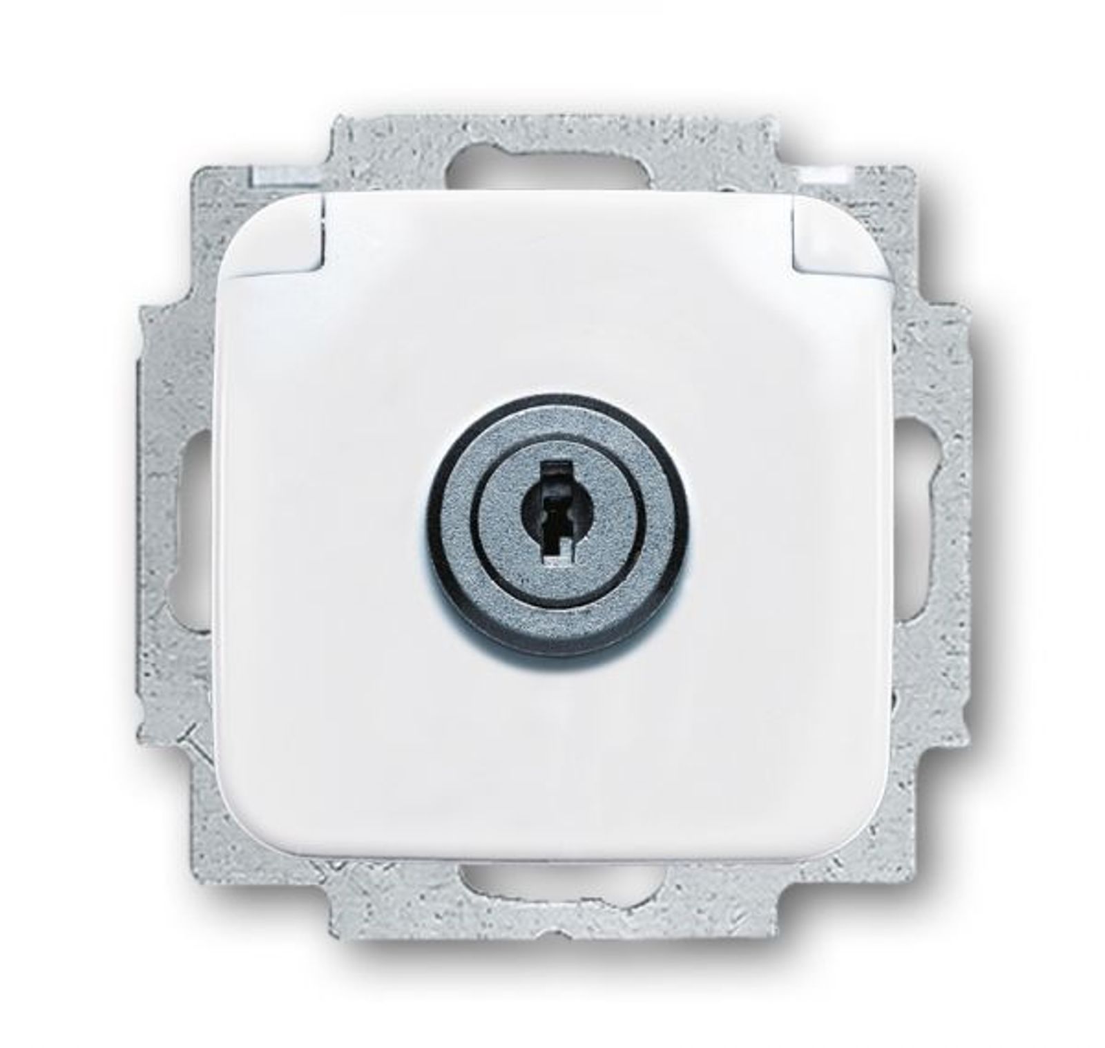 Busch-Jaeger 20 EUKSL-214 SCHUKO® Steckdosen-Einsatz mit Klappdeckel und Schloss