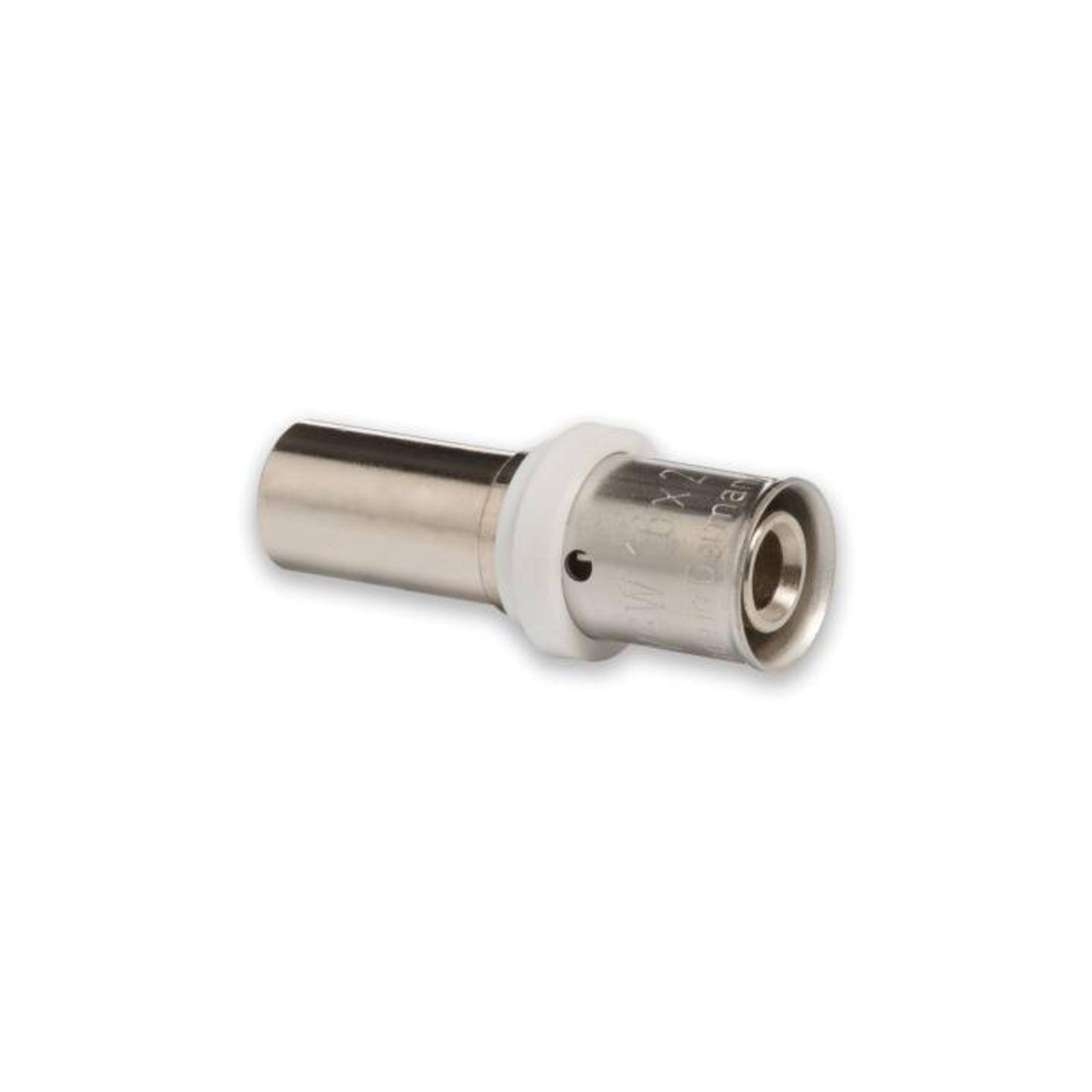 Selfio-Press Aluverbund Pressfitting  Übergang Kupferrohr 16 x 2 mm - 15 mm (Pressanschluss) vernickelt TH + U Kontur