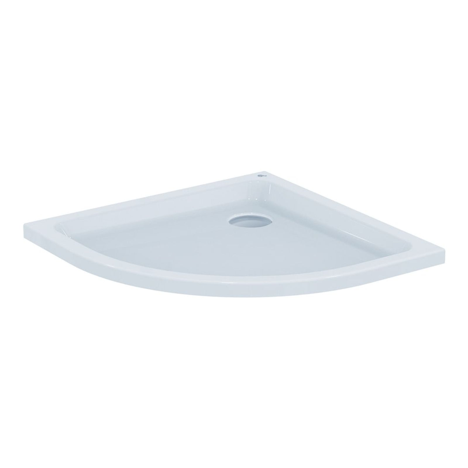 Ideal Standard Viertelkreis-Brausewanne 900x900x80mm, Weiß