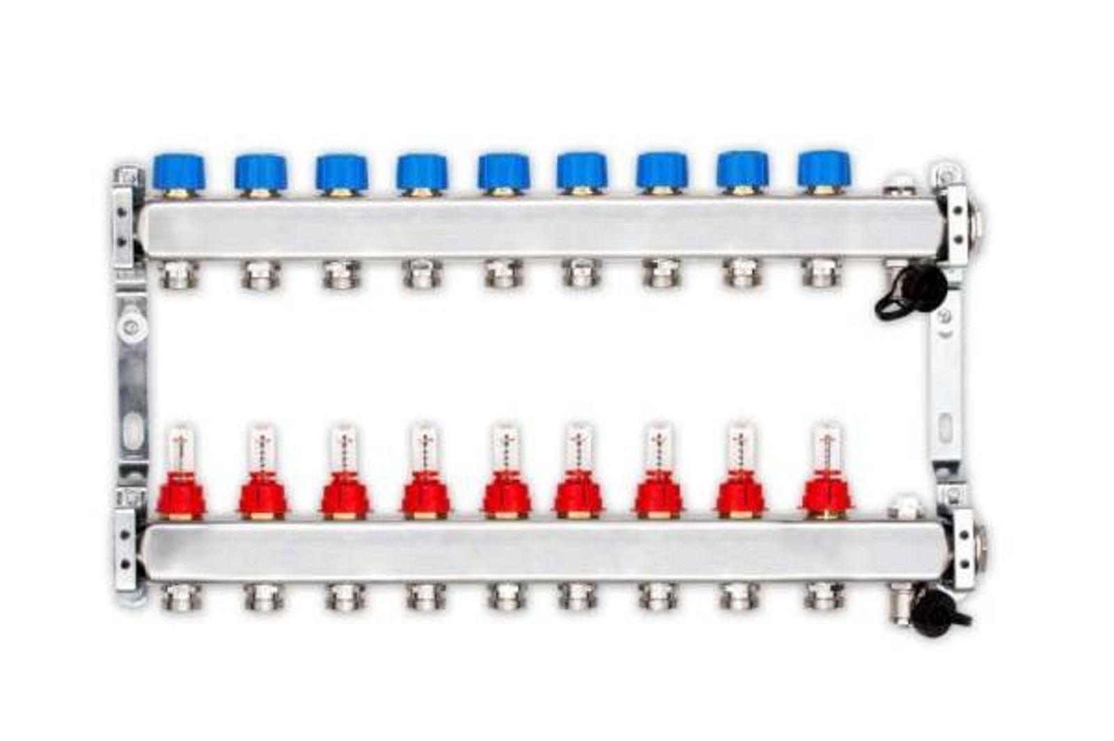 90 m² Set Noppensystem 30 mm WLG 040 16x2 PE-RT Rohr Raster 10 cm 9 Heizkreise Regler 230 V + Zubehör