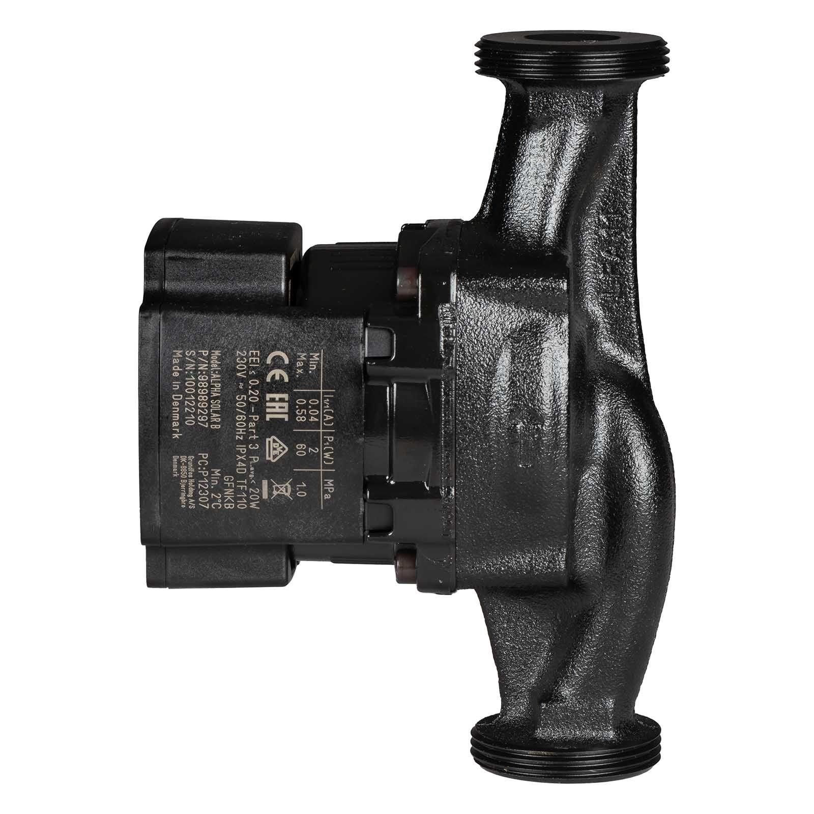 Grundfos Hocheffizienz-Umwälzpumpe ALPHA SOLAR 25-145 180 mm
