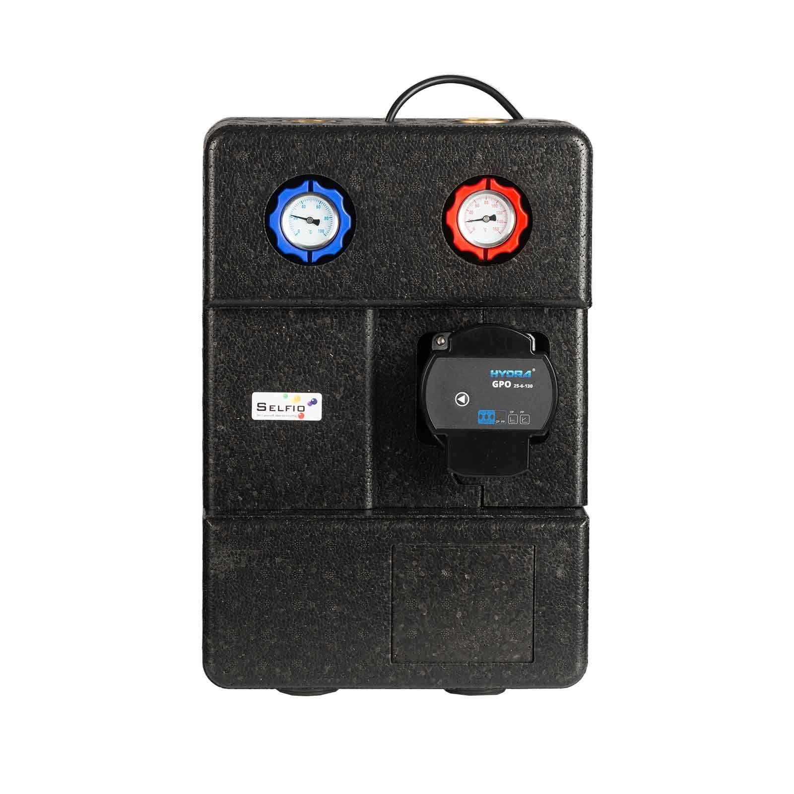 Wärmepumpenpaket alpha innotec LWDV 91-1/3-HDV 9-1/3 mit 300 Liter BWS und 100 Liter TPS, Wandkonsole und -Durchführung