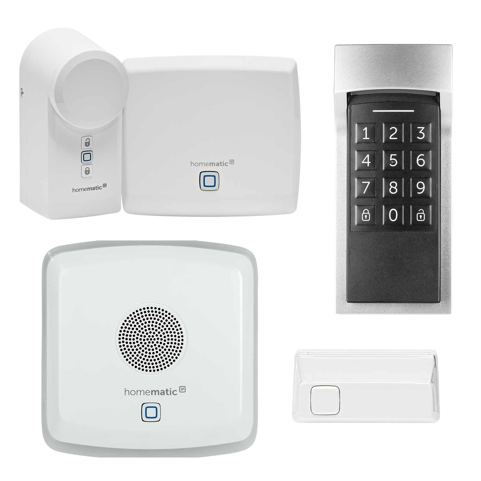 Homematic IP Smart Home Starter Set Mini Zutritt mit Keypad, Klingeltaster & Kombisignalgeber