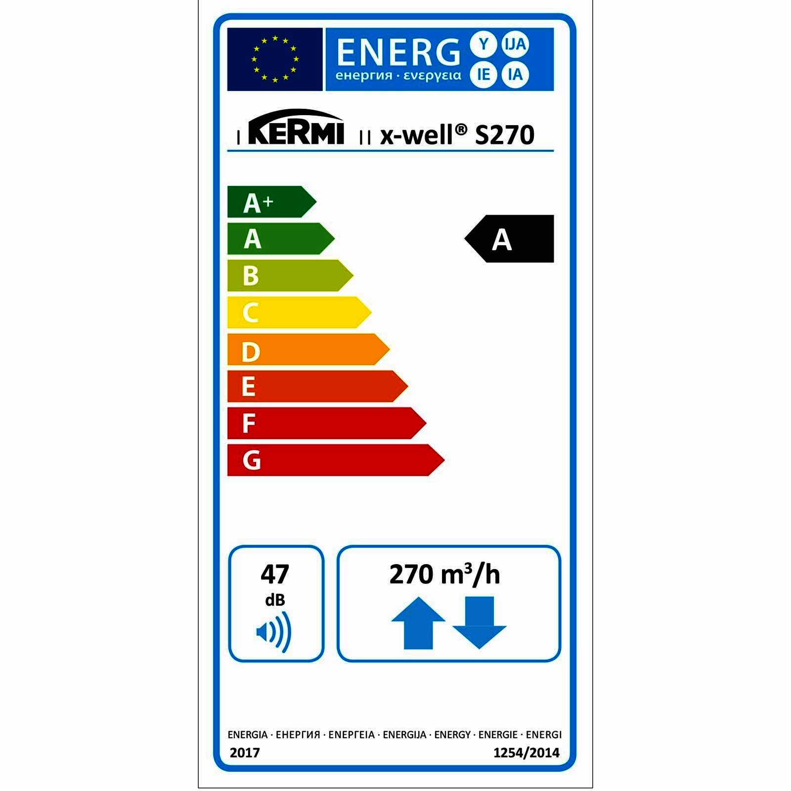 Kermi x-well S270 Zentrales Wohnraumlüftungsgerät mit Wärmerückgewinnung