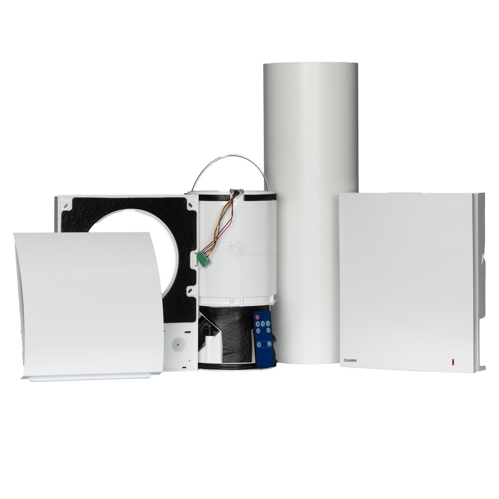 Blauberg Komplettset dezentrales Lüftungsgerät VENTO Expert DUO A30-1 W V.2 weiße Innenblende, WLAN, DN 160