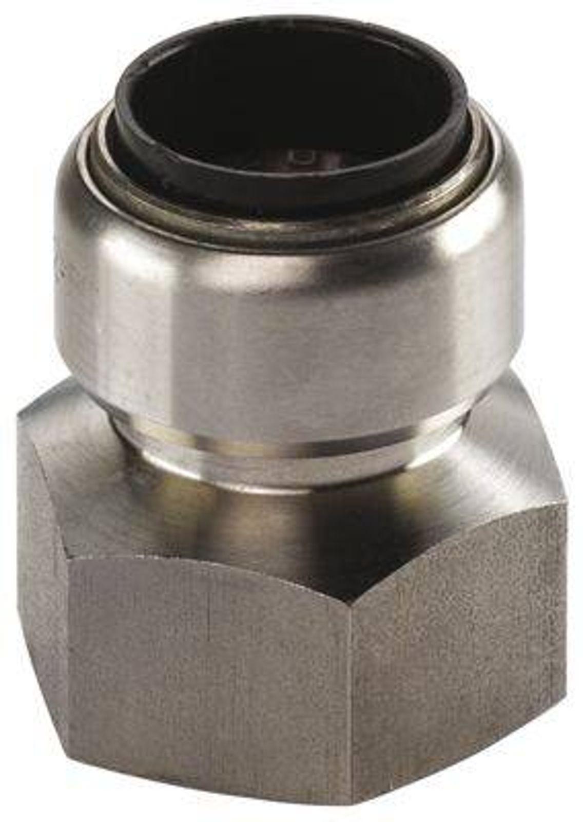 Edelstahl Steckfitting Tectite Übergangsverschraubung Innengewinde 22 mm- 1" DVGW