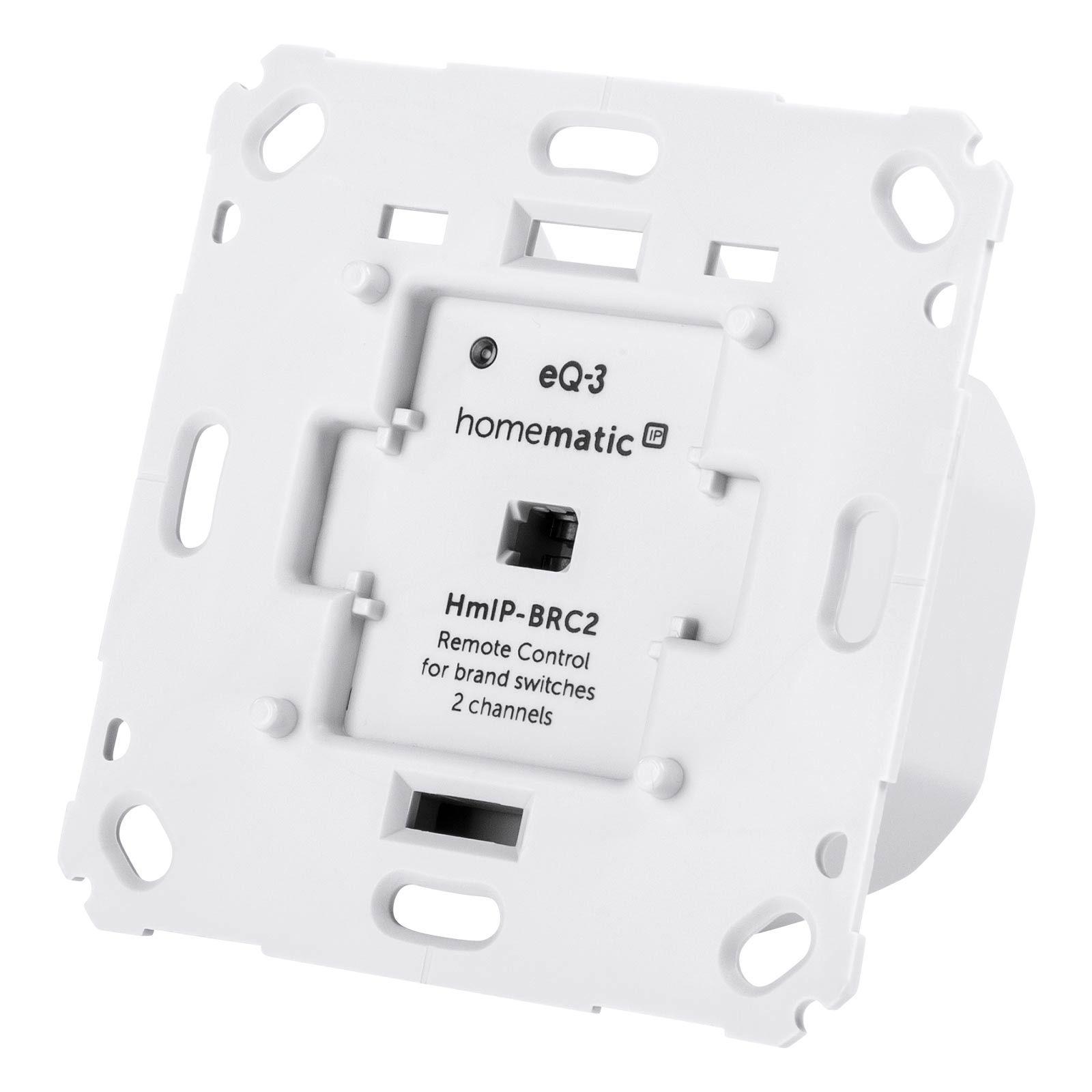 Homematic IP Smart Home Wandtaster HmIP-BRC2 für Markenschalter - 2-fach