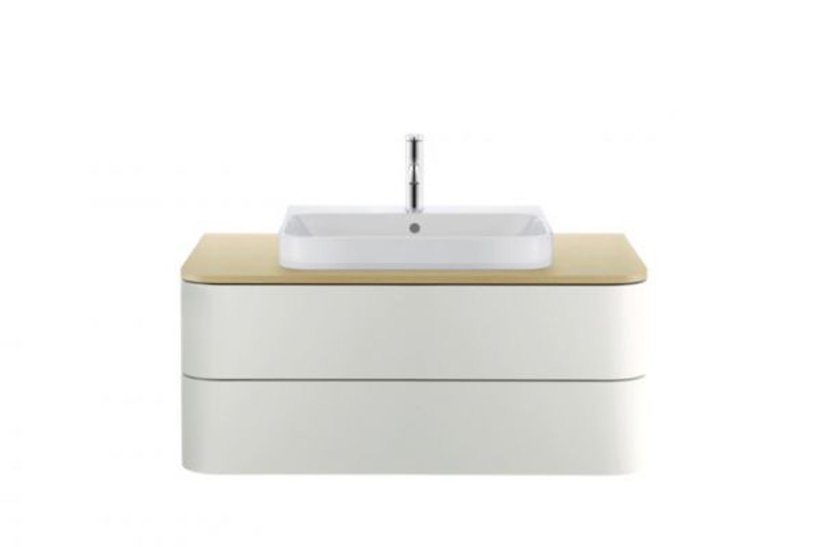 Duravit Aufsatzbecken Happy D 2 Plus 600 weiß m ÜL m HLB 1 HL geschliffen