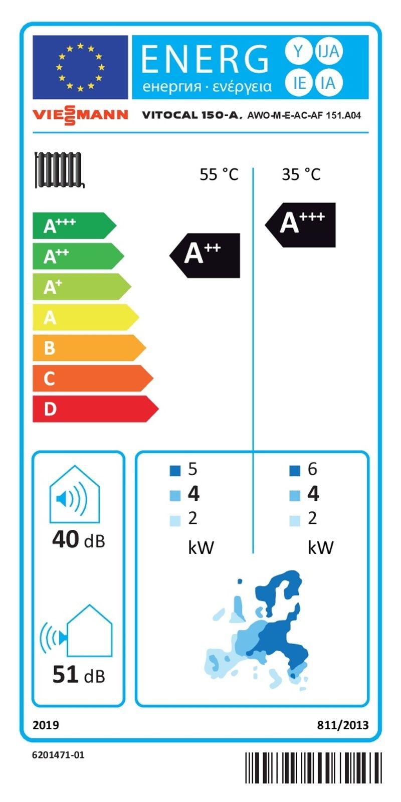 Viessmann Vitocal 150-A Luft/Wasser-Wärmepumpe 3,8 kW AWO-M-E-AC-AF 151.A04 230V Monoblock