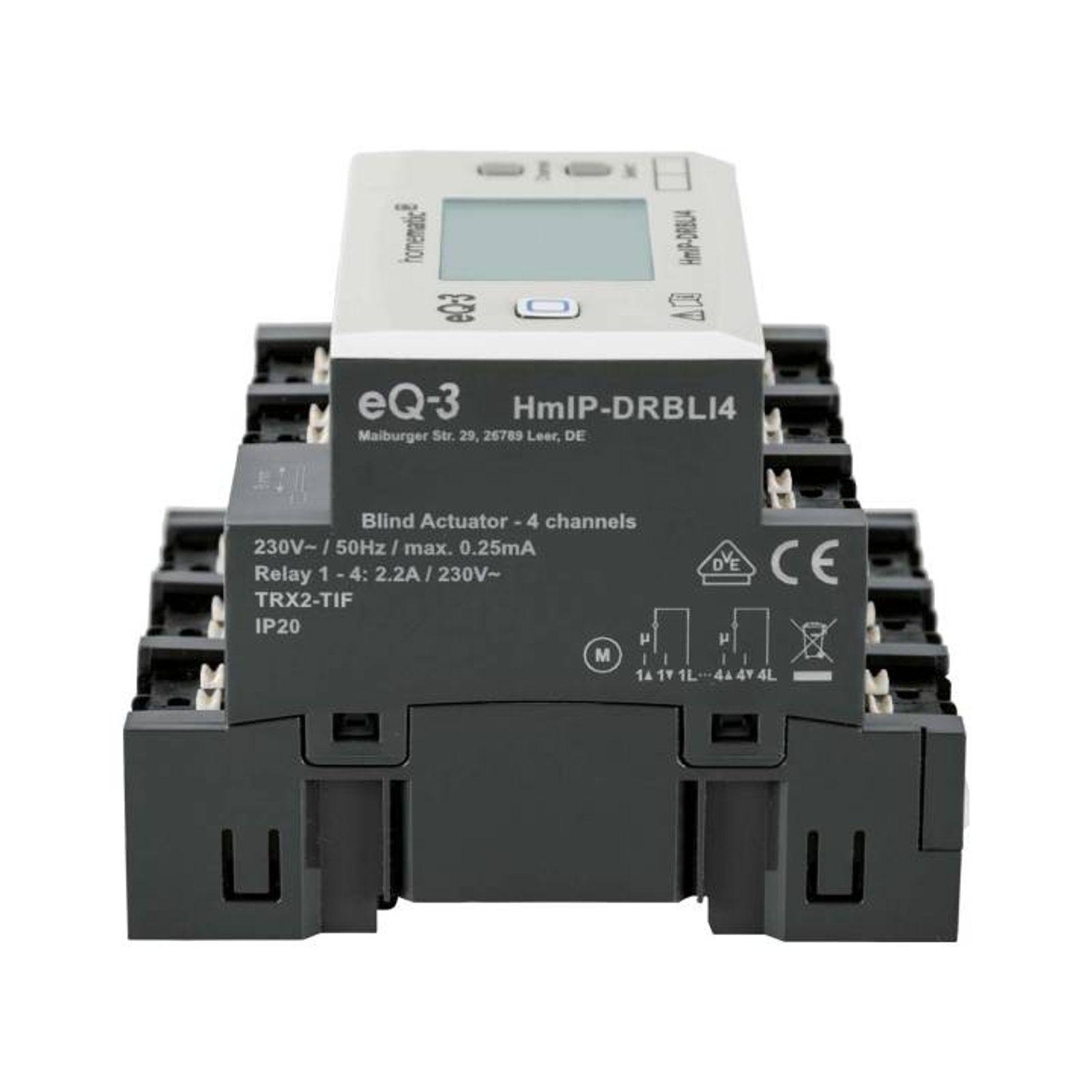 Homematic IP Smart Home Jalousieaktor für Hutschienenmontage - 4-fach HmIP-DRBLI4