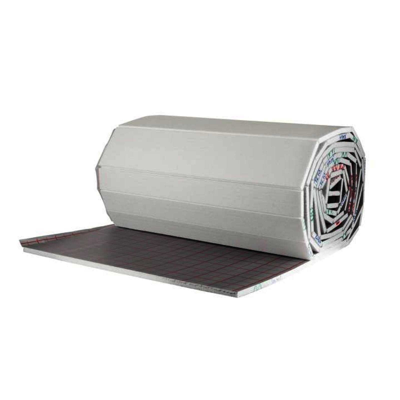 50 m² Set Tackersystem Rollbahn 20 mm WLG 045 16x2 Alu-Verbundrohr Raster 15 cm 4 Heizkreise LCD Regler 230 V + Zubehör