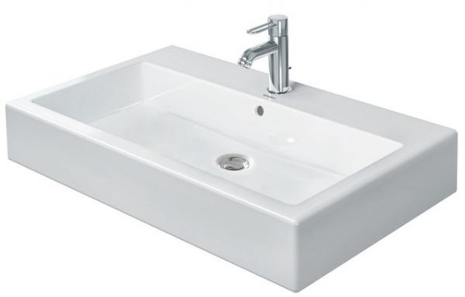 Waschtisch Vero 800 mm mit ÜL, mit HLB, 1 HL, weiß