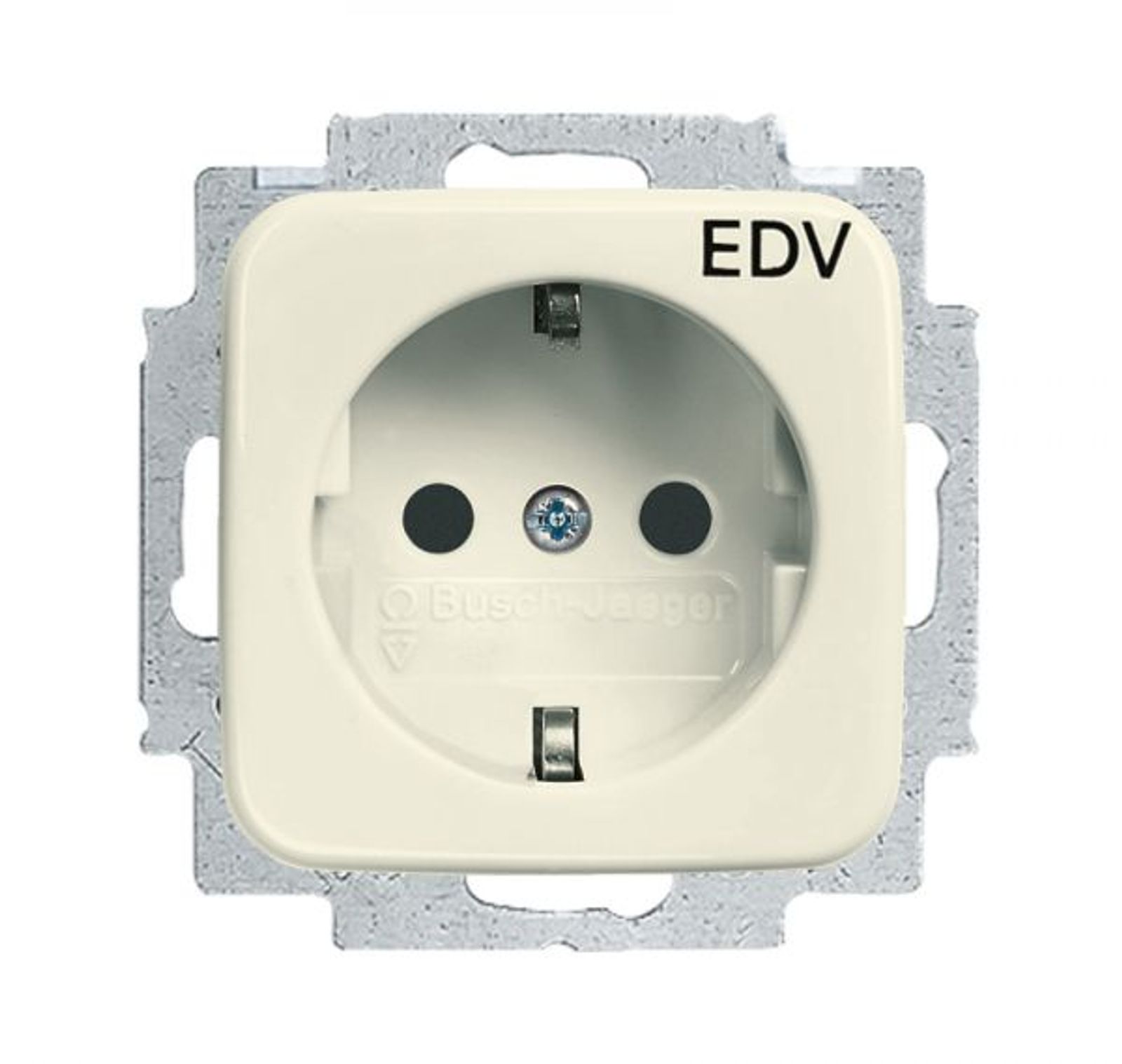 Busch-Jaeger 20 EUC/DV-212 SCHUKO® Steckdosen-Einsatz mit Aufdruck "EDV"