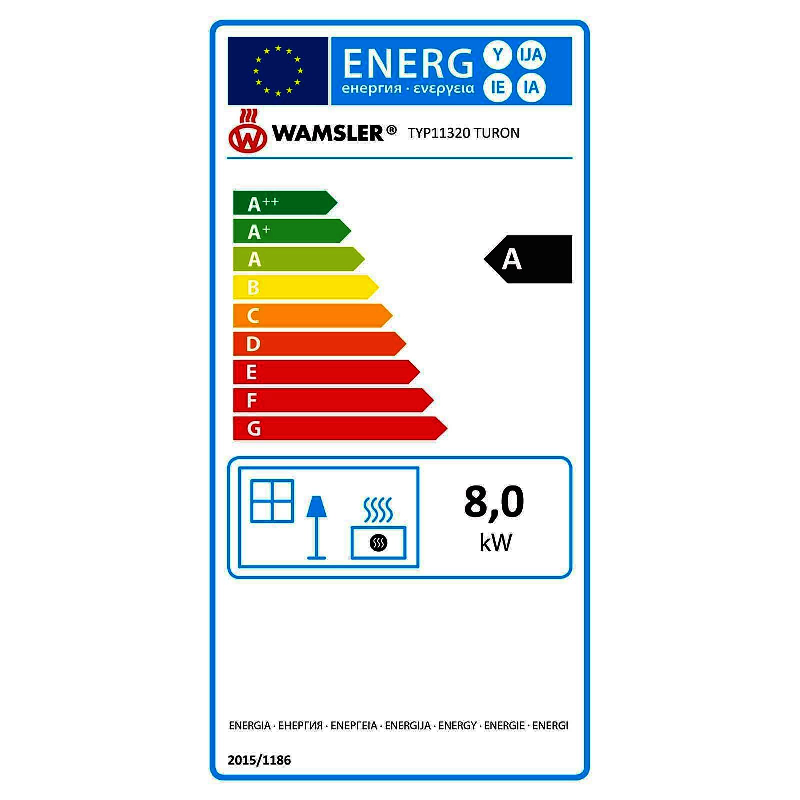 Wamsler Kaminofen Turon KF 113-20 Stahl schwarz 8 kW