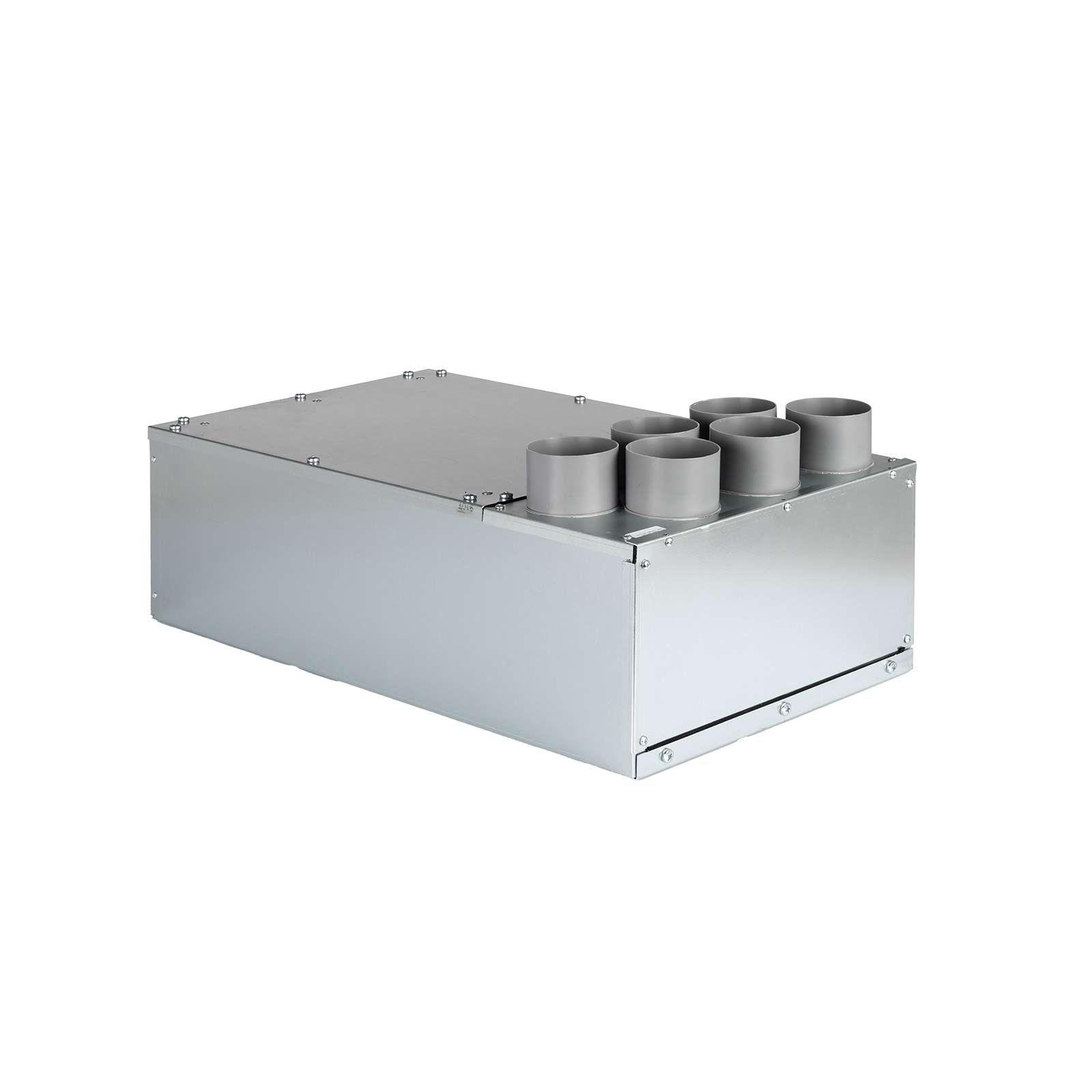 AERIVA Luftverteiler 6x DN75 für Kunststoff-Flexkanal mit Schalldämpfer DN160