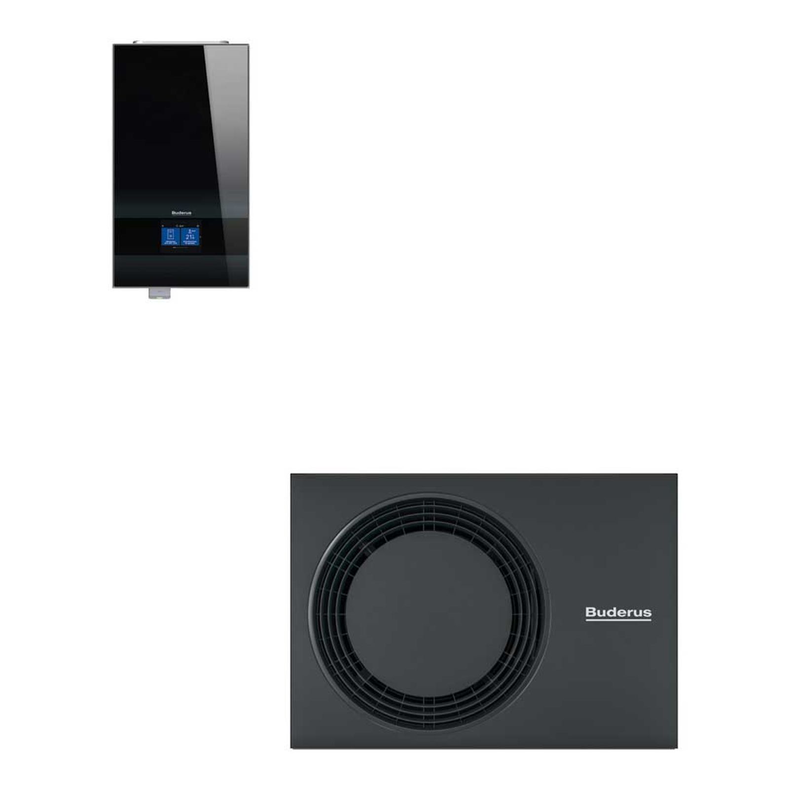 Buderus Luft-Wasser-Wärmepumpe Logaplus M WLW186i-4 AR E schwarz
