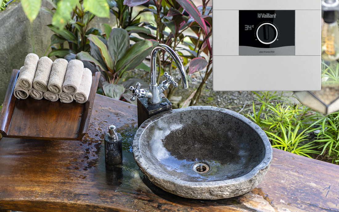 Durchlauferhitzer im Outdoor-Bad