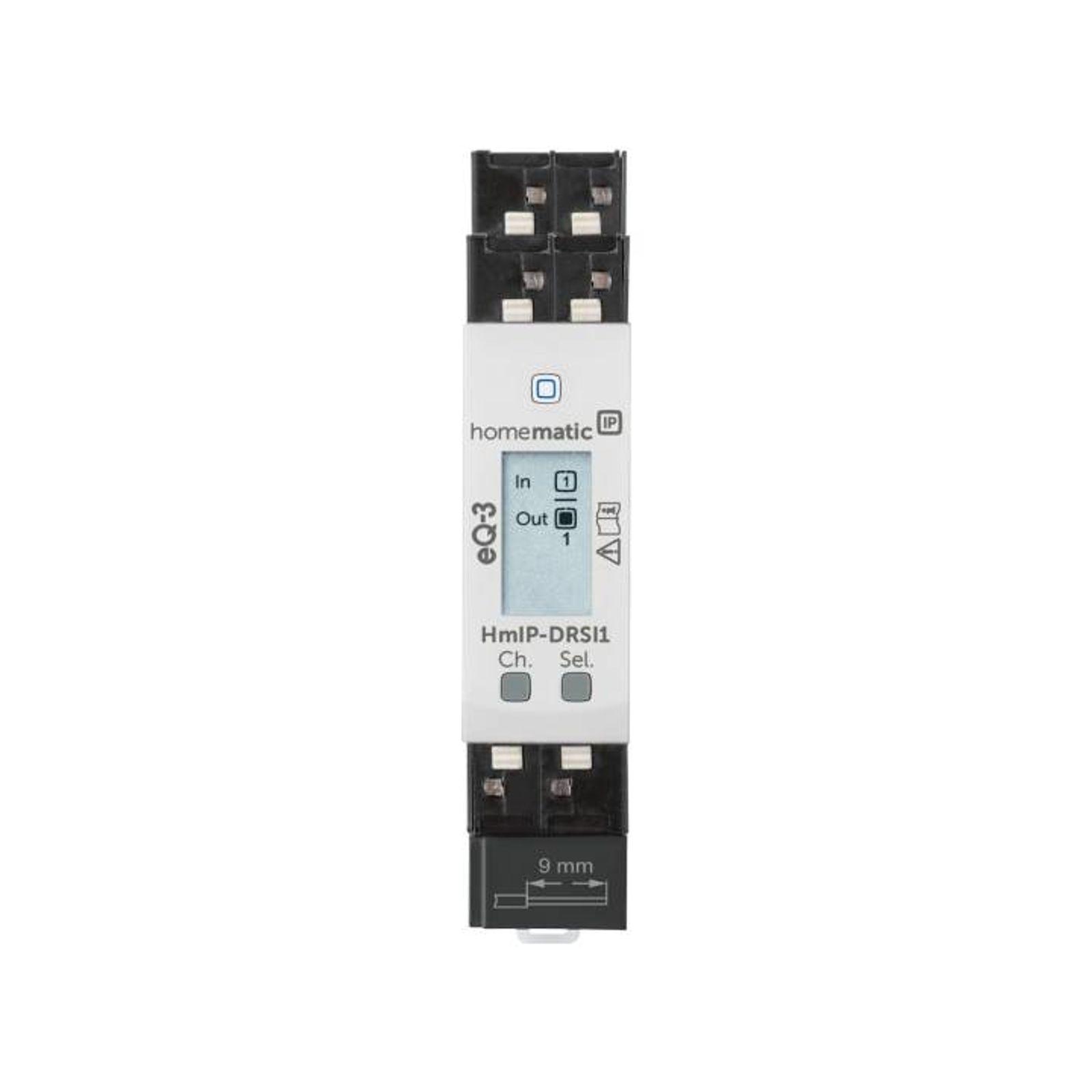 Homematic IP Smart Home Funk-Schaltaktor für Hutschienenmontage, HmIP-DRSI1, 1-fach