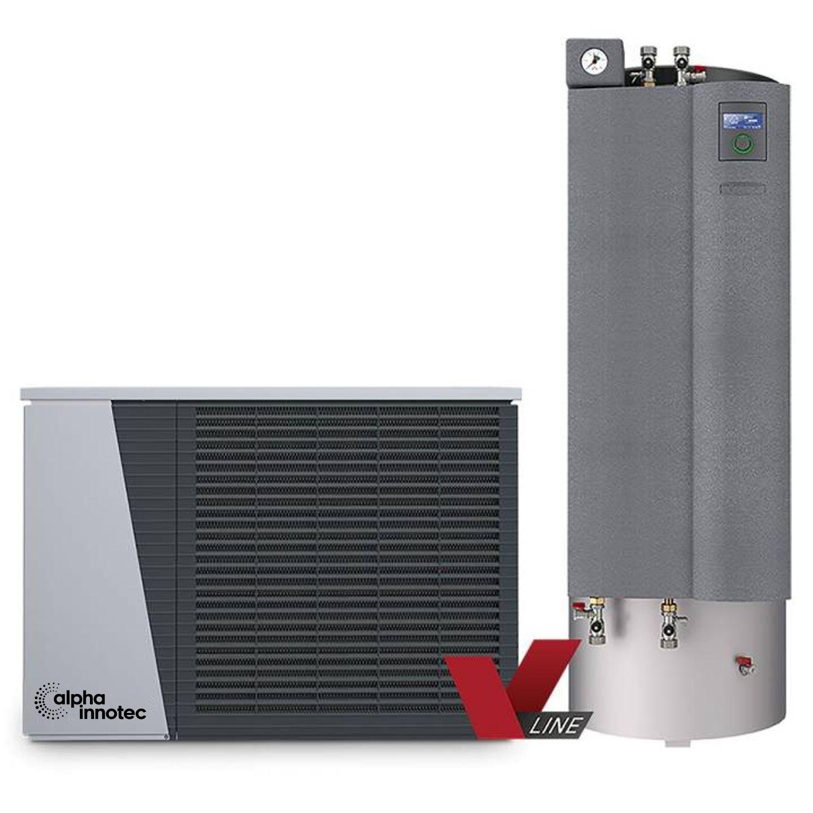 alpha innotec Luft/Wasser Wärmepumpe LWDV 91-1/3-HSDV 12.1M3 inkl. GRATIS Grünbeck Enthärtungsanlage softliQ:SE18