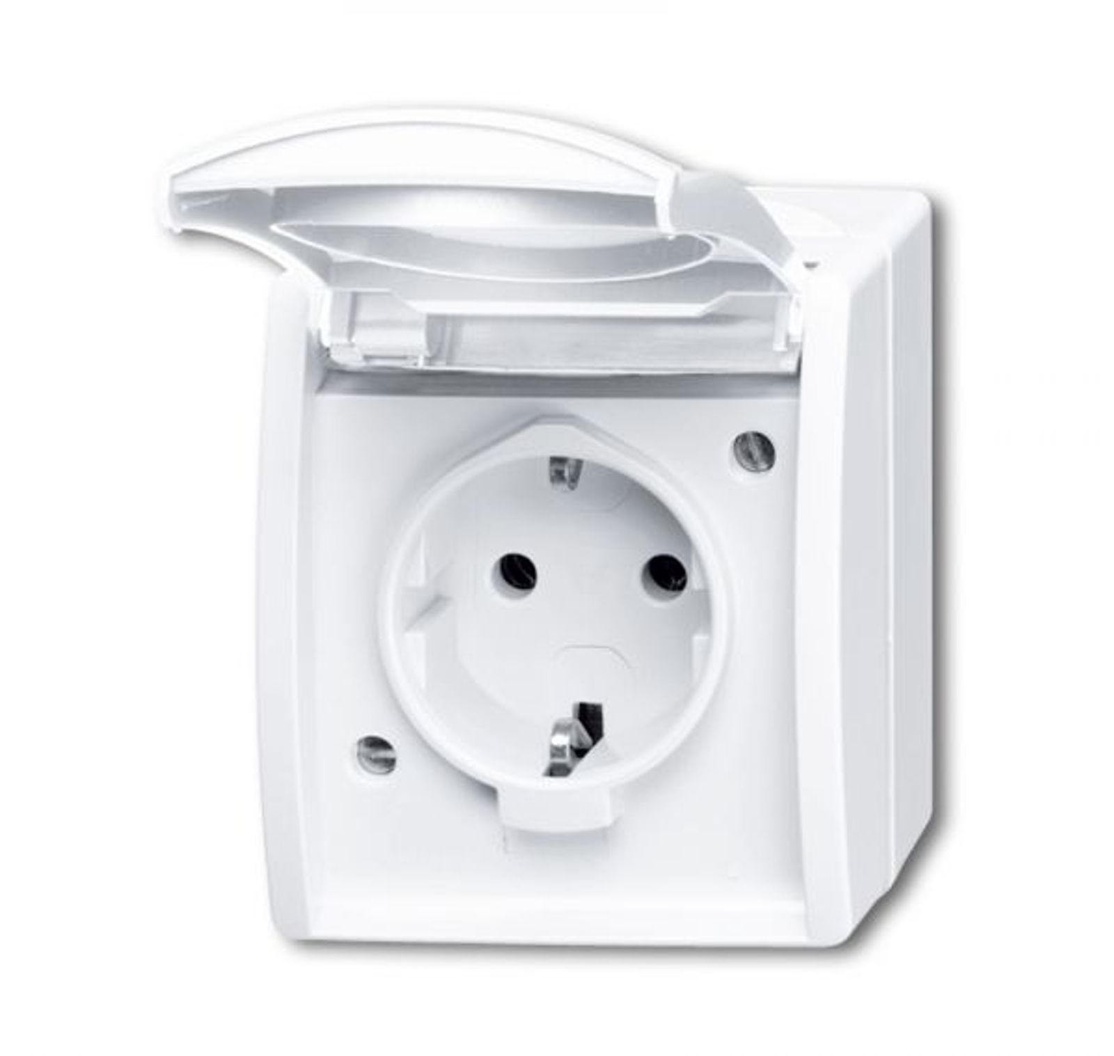 Busch-Jaeger 20 EWN-54 SCHUKO® Steckdose mit Klappdeckel und Beschriftungsfeld