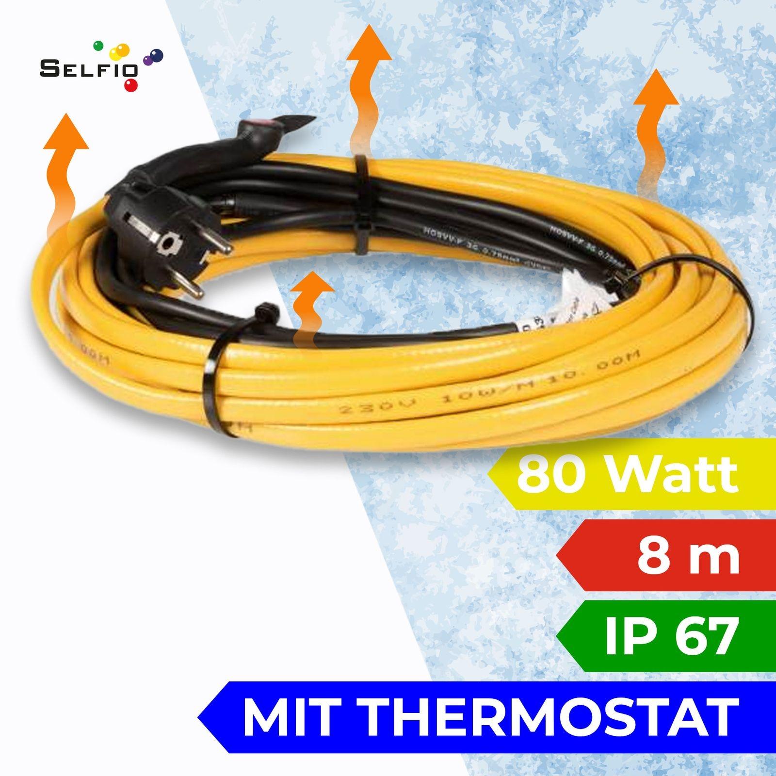 Rohrbegleitheizung Frostschutz-Heizleitung 8 m 80 Watt