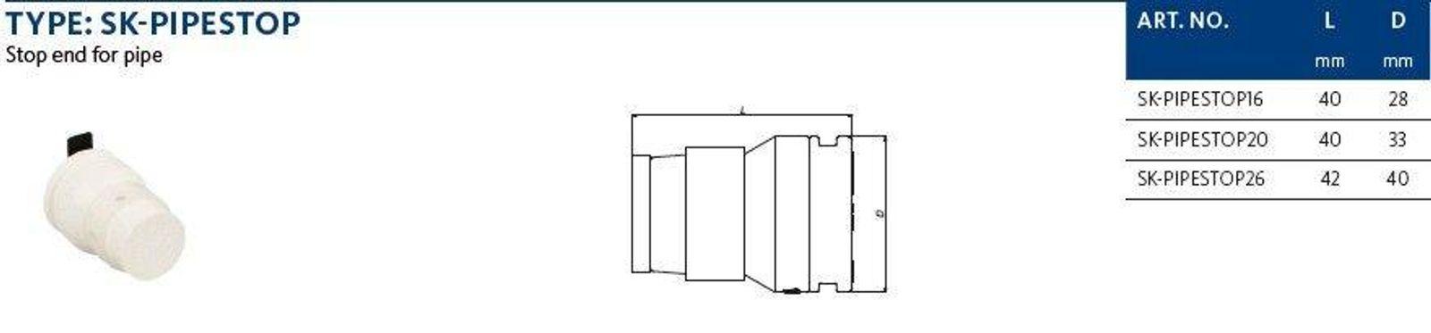 Aluverbund Steckfitting Henco Vision Stopfen 20 x 2