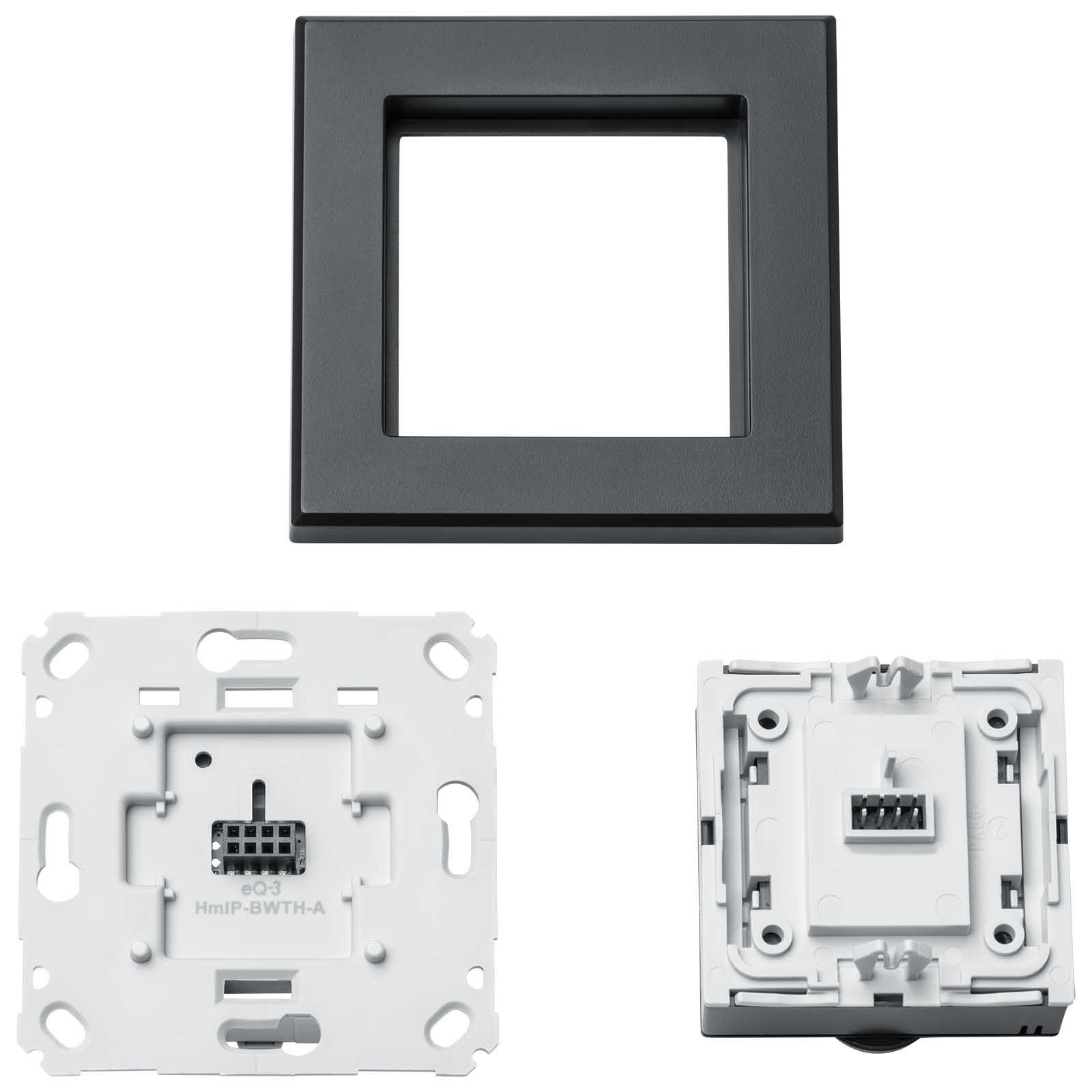 Homematic IP Smart Home Wandthermostat HmIP-BWTH-A mit Schaltausgang für Markenschalter, 230 V anthrazit