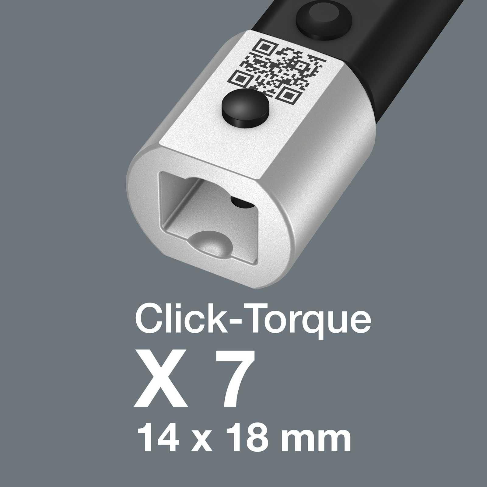 Wera Click-Torque X 7 Drehmomentschlüssel für Einsteckwerkzeuge, 10-100 Nm