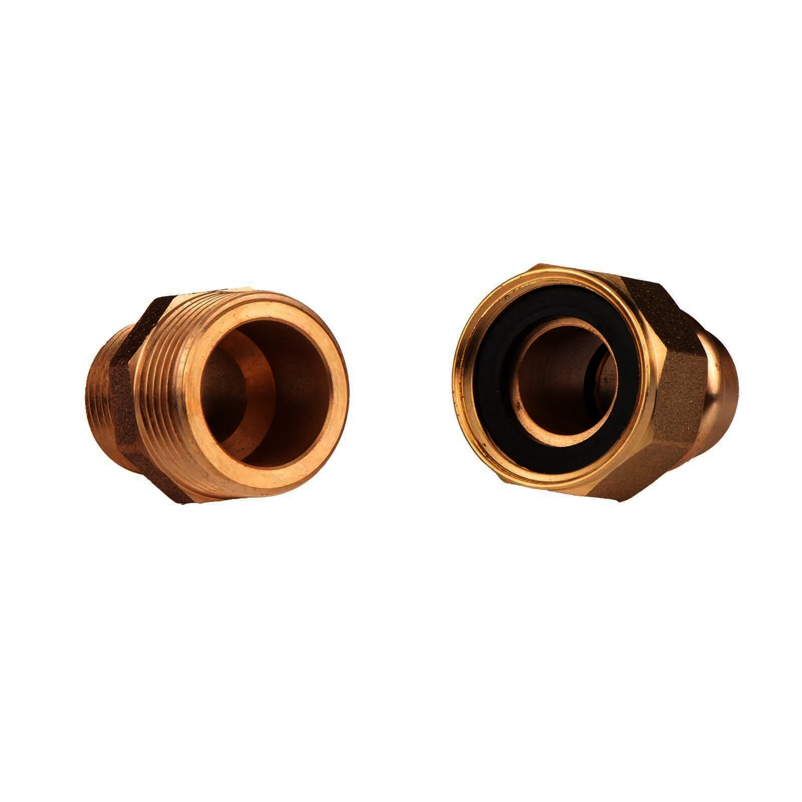 Kupfer Pressfitting Übergangsverschraubung aus Rotguss 15 mm - 1/2" AG (Überwurf) flachdichtend V+M-Kontur DVGW