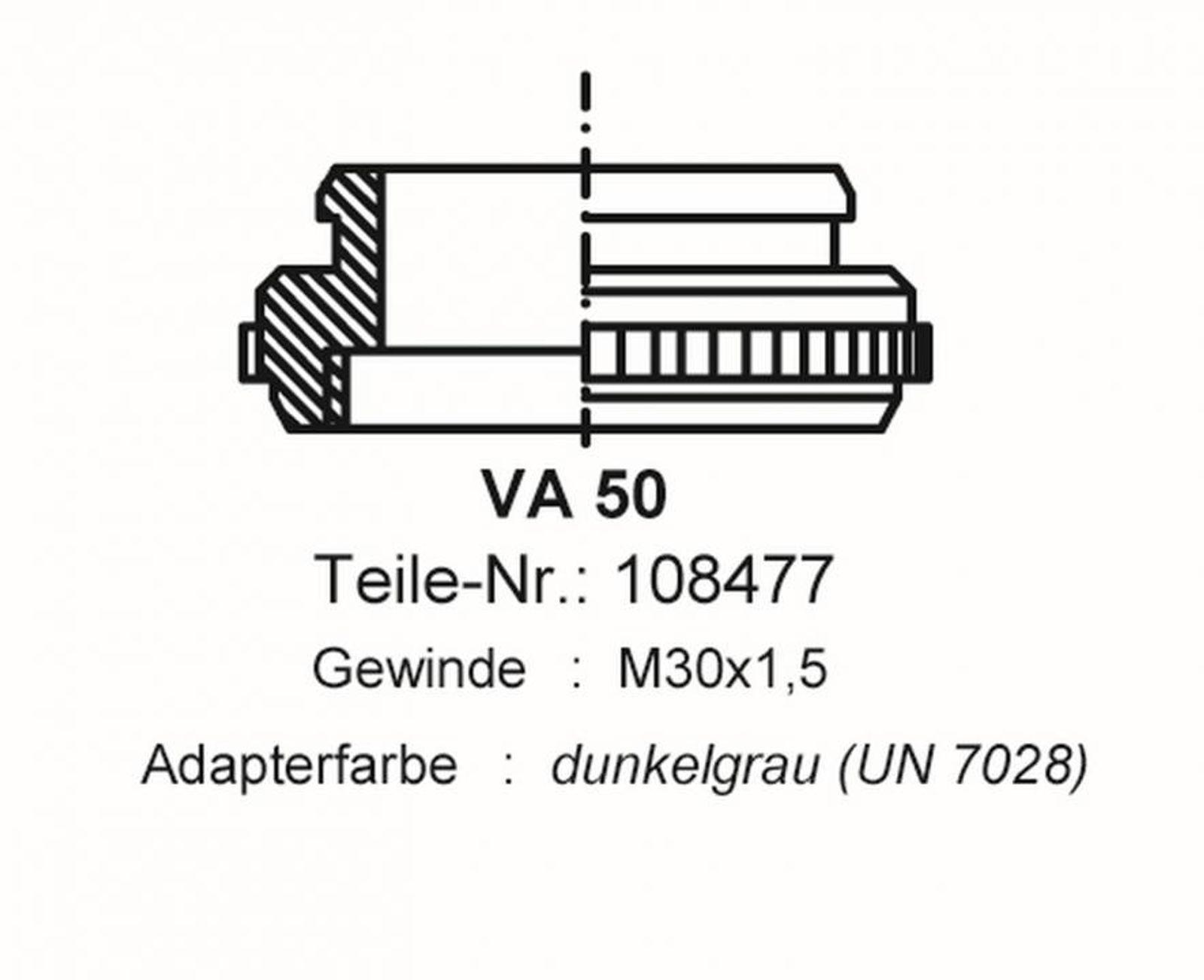 Ventilanpassung VA 50 für Stellantrieb Fußbodenheizung