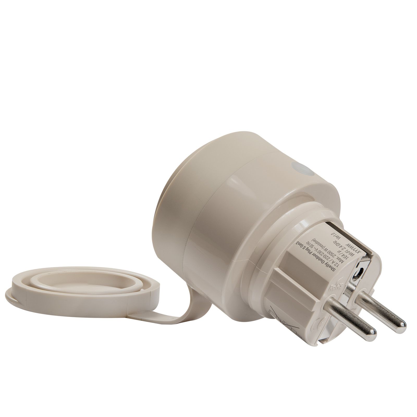 Shelly Plug & Play Outdoor Plug S Gen3 Zwischenstecker für draußen 12A Messfunktion WLAN Matter BT