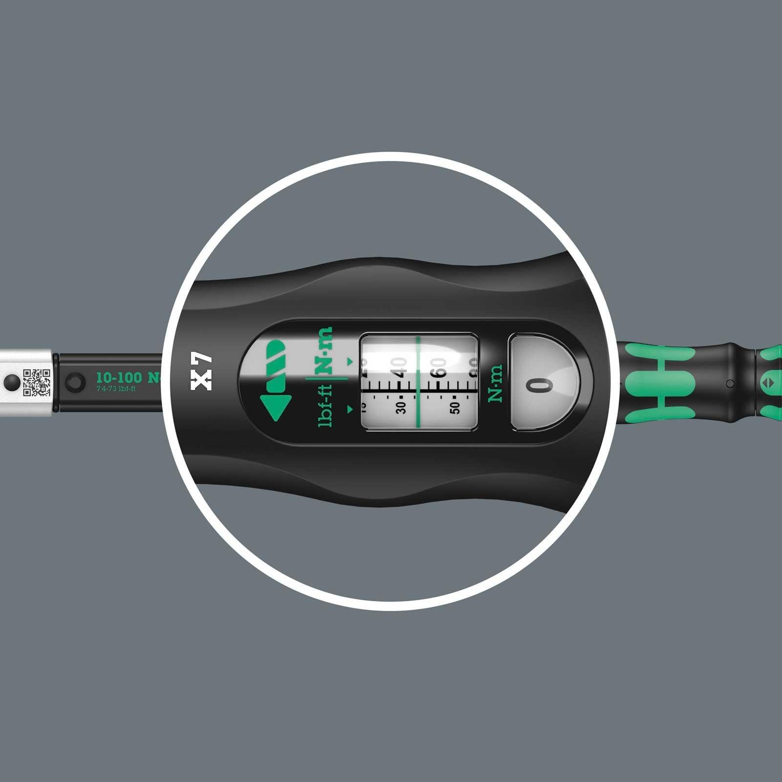 Wera Click-Torque X 7 Drehmomentschlüssel für Einsteckwerkzeuge, 10-100 Nm