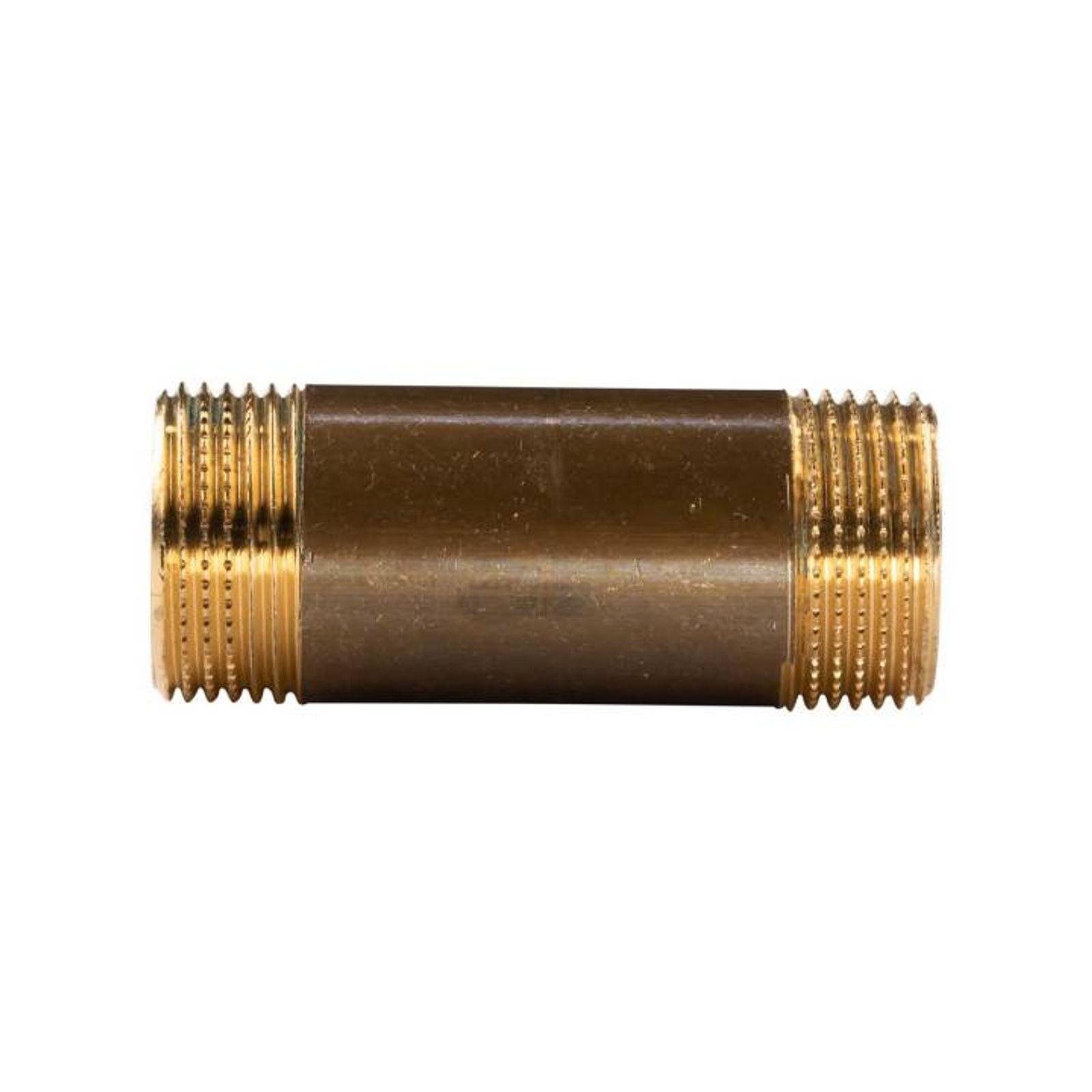 Messing Gewinde-Fitting Distanz Doppelnippel 1"-1" L= 80 mm, schwere Ausführung