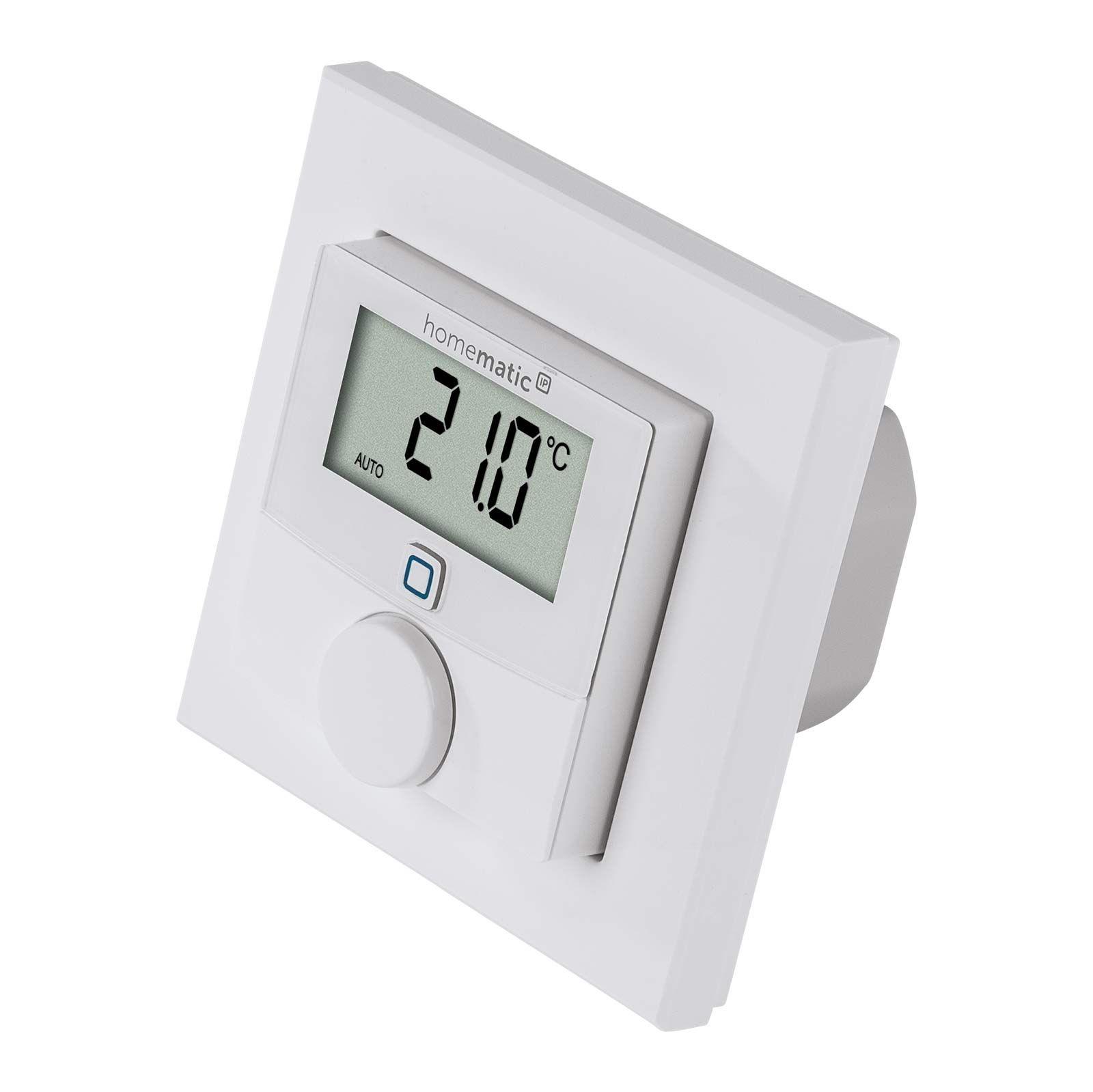 Homematic IP Smart Home Wandthermostat mit Schaltausgang HmIP-BWTH - für Markenschalter, 230 V