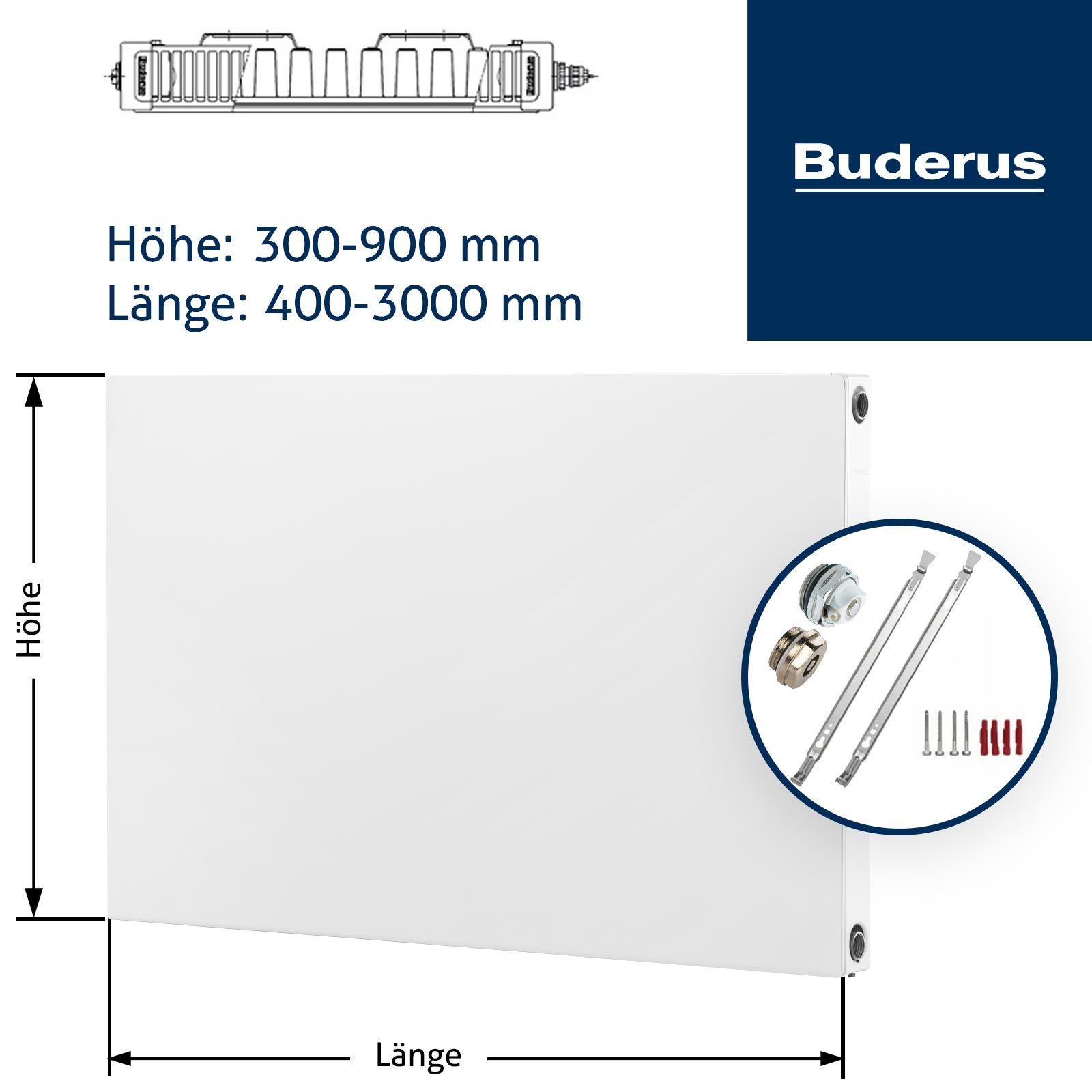 Flachheizkörper Buderus Logatrend C-Plan Typ 11.