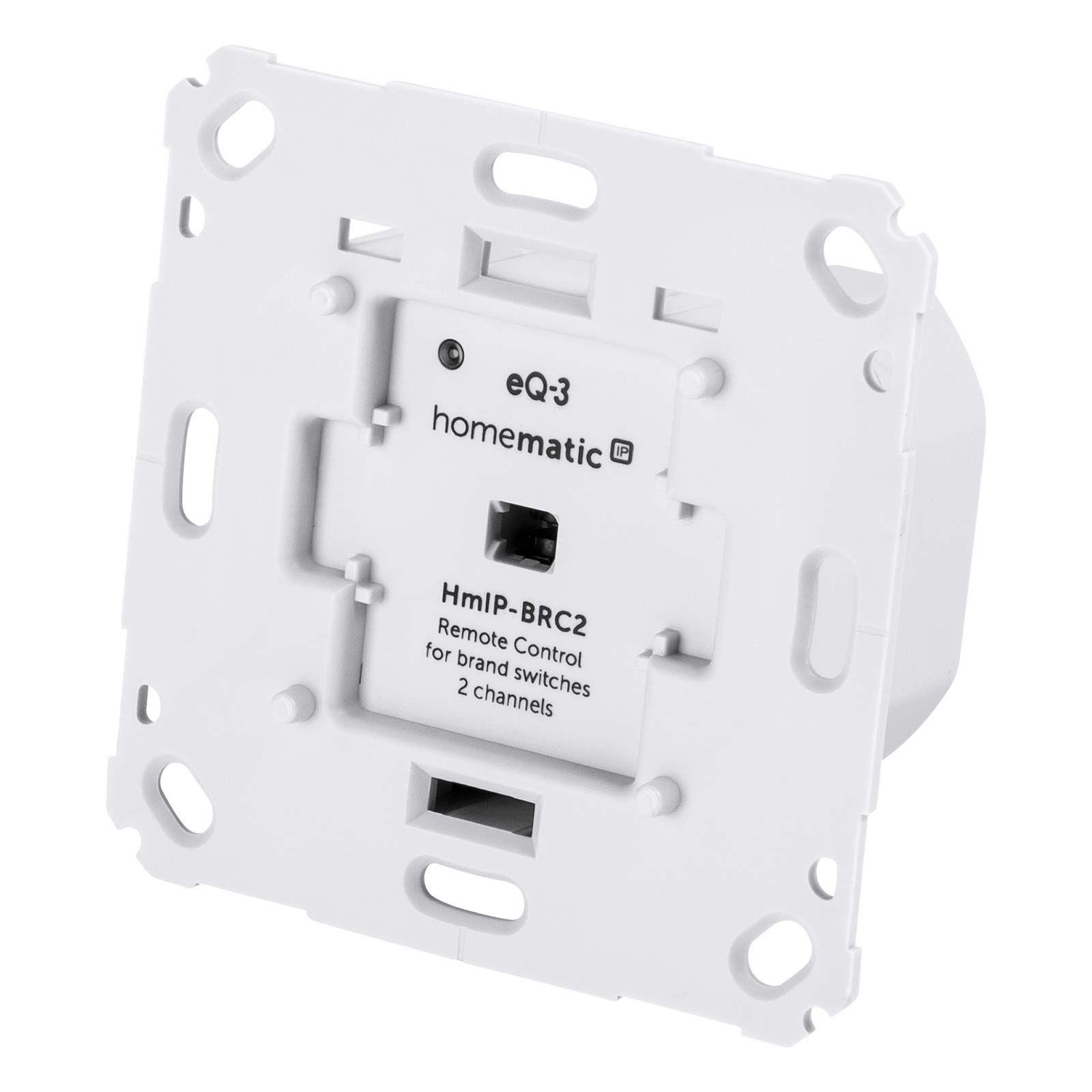 Homematic IP Smart Home Wandtaster HmIP-BRC2 für Markenschalter - 2-fach