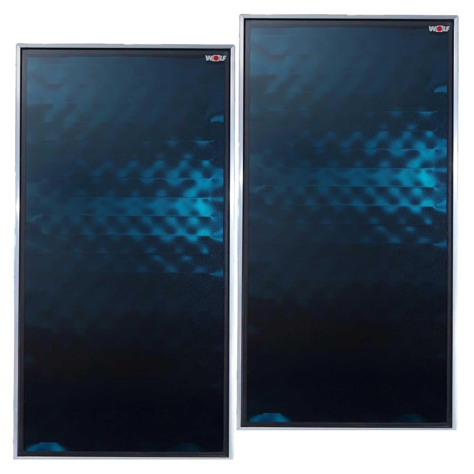 Wolf Solar Paket 4,6 m² mit 2 Flachkollektoren TopSon F3-1, SM2-2 Regelung