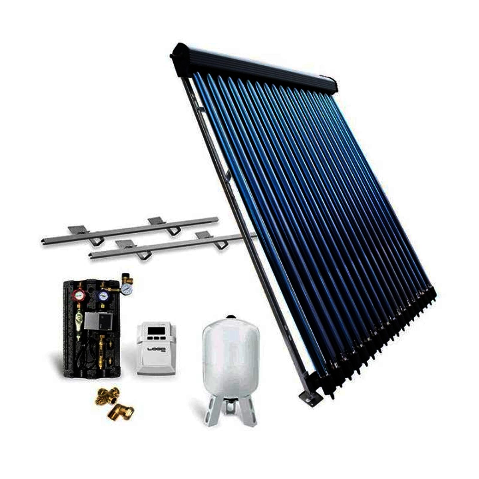 Solar-Paket Röhrenkollektor HP30 9,78 m² für Flachdach