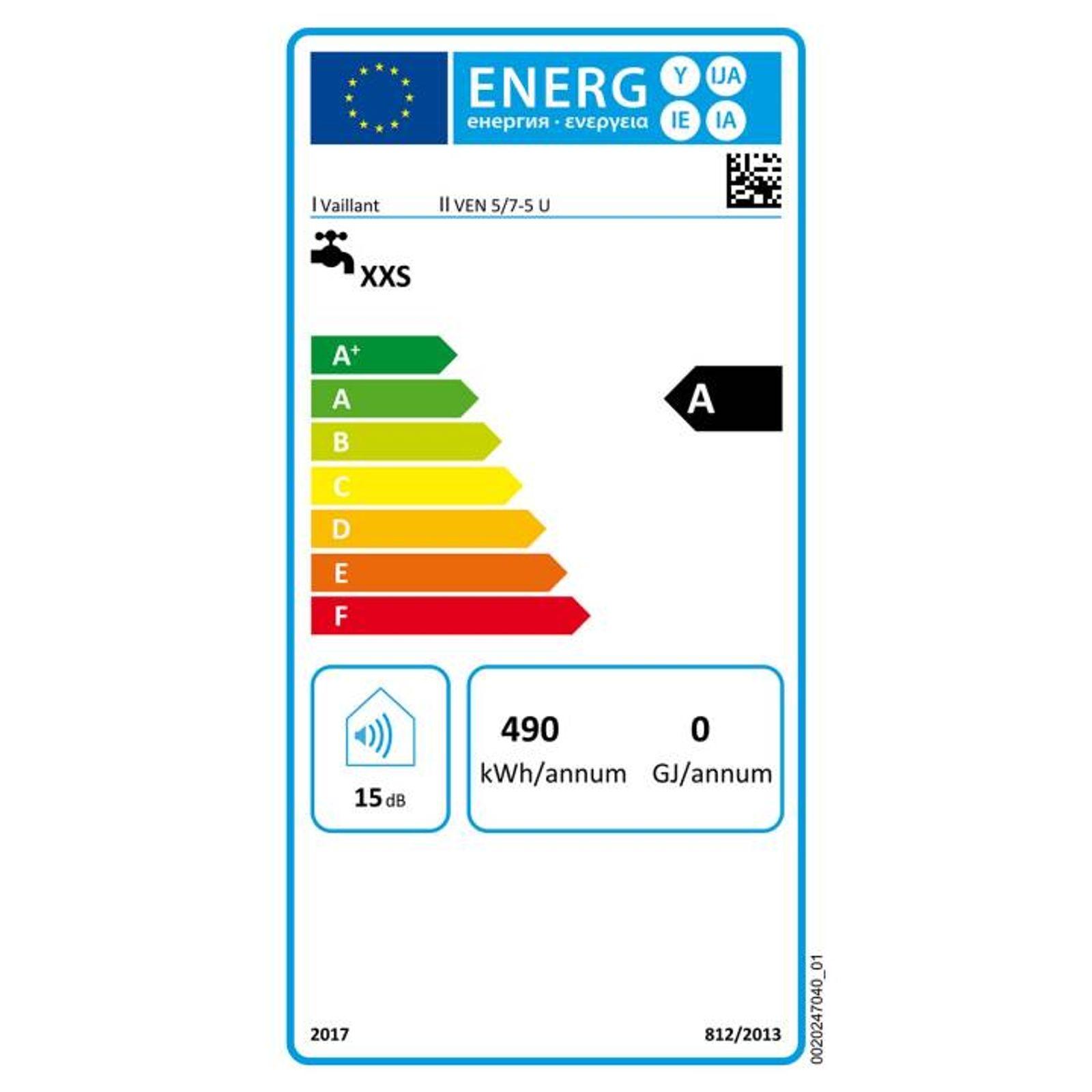 Vaillant Warmwasserspeicher Untertischgerät eloSTOR VEN 5/7-5 U plus mit Armatur VNU 2 170 mm