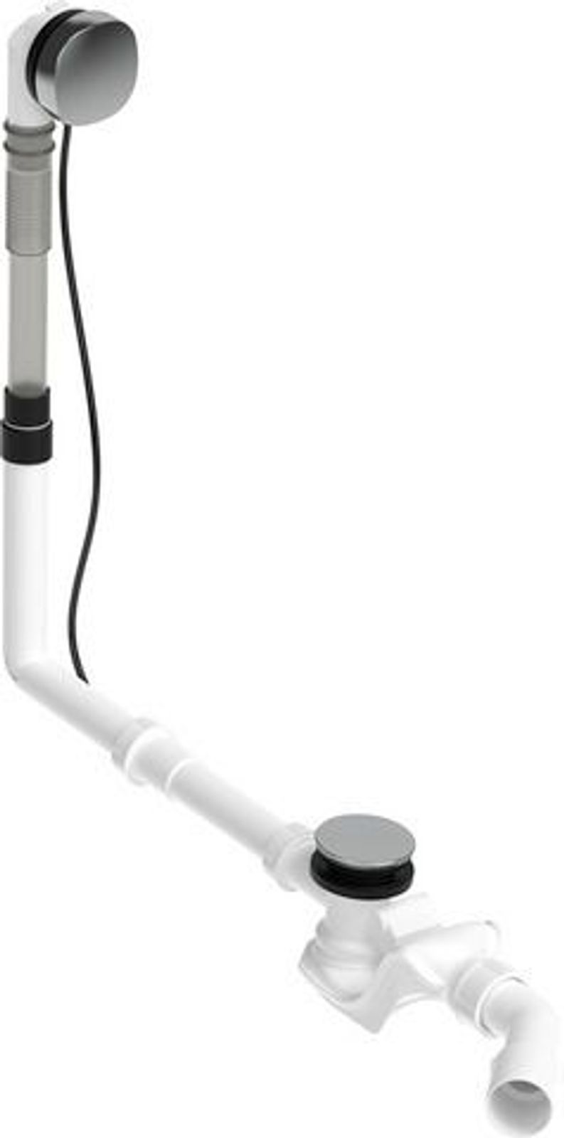 Duravit Ab- und Überlaufgarnitur Quadrov Drehgriff Bowdenzuglänge 650 mm chrom