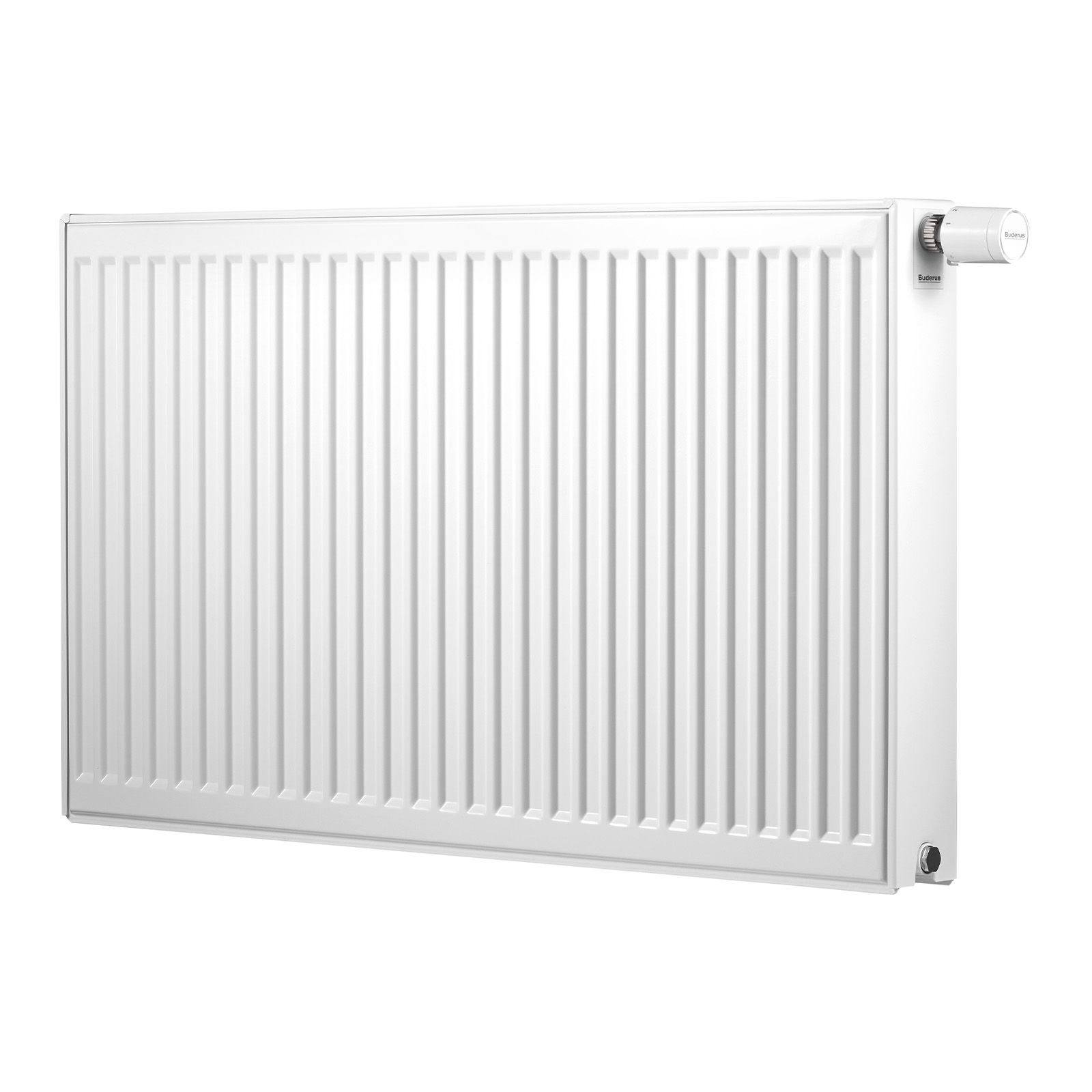 Buderus VC-Profil.2 Logatrend Flachheizkörper Typ 22, 500 x 1400 mm, Ausführung FMS, mit Stopfen, Anschluss rechts