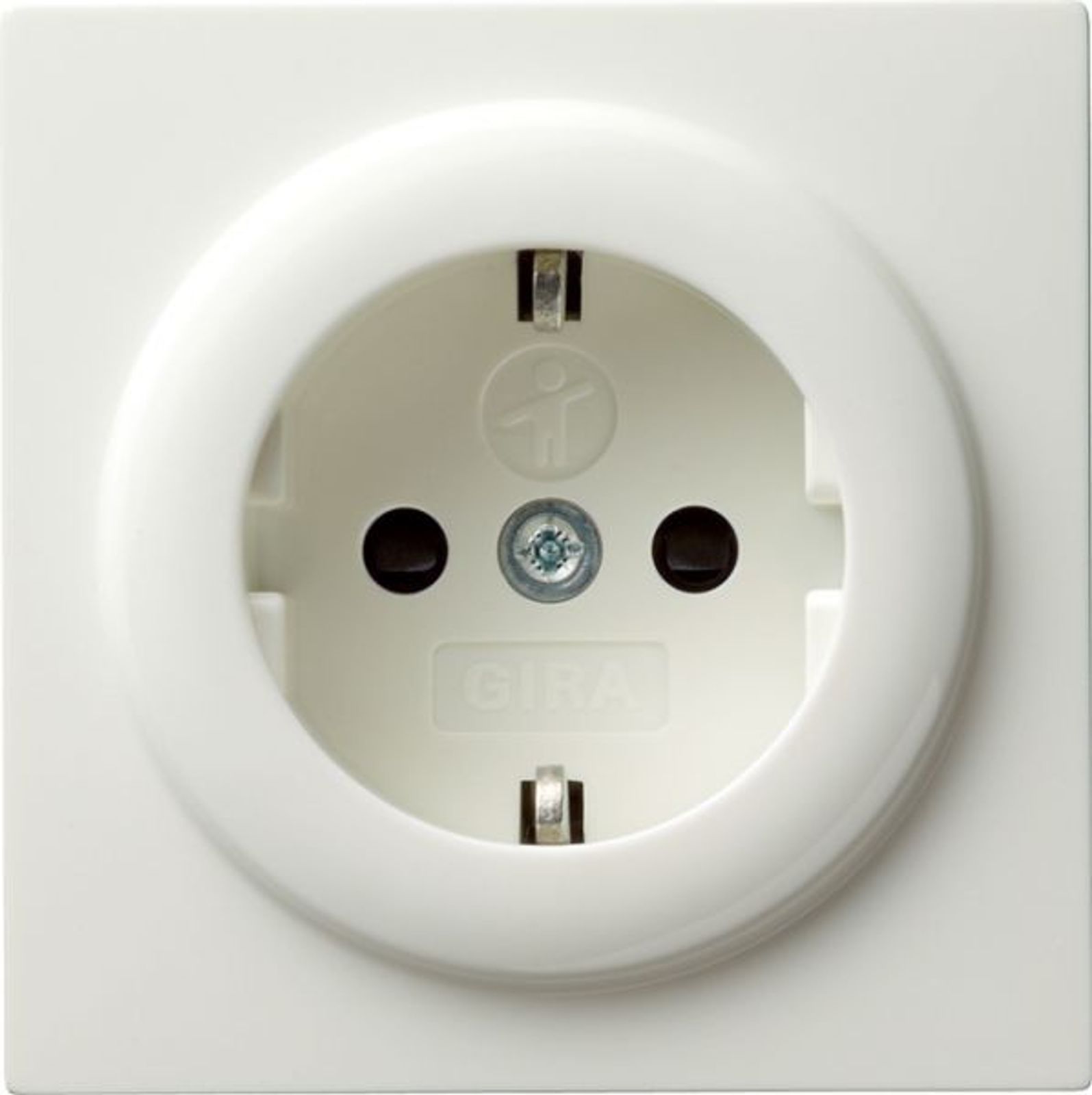 Gira Steckdose 1-fach reinweiß mit UP mit BS IP20 S Color 045340 Schutzkontakt